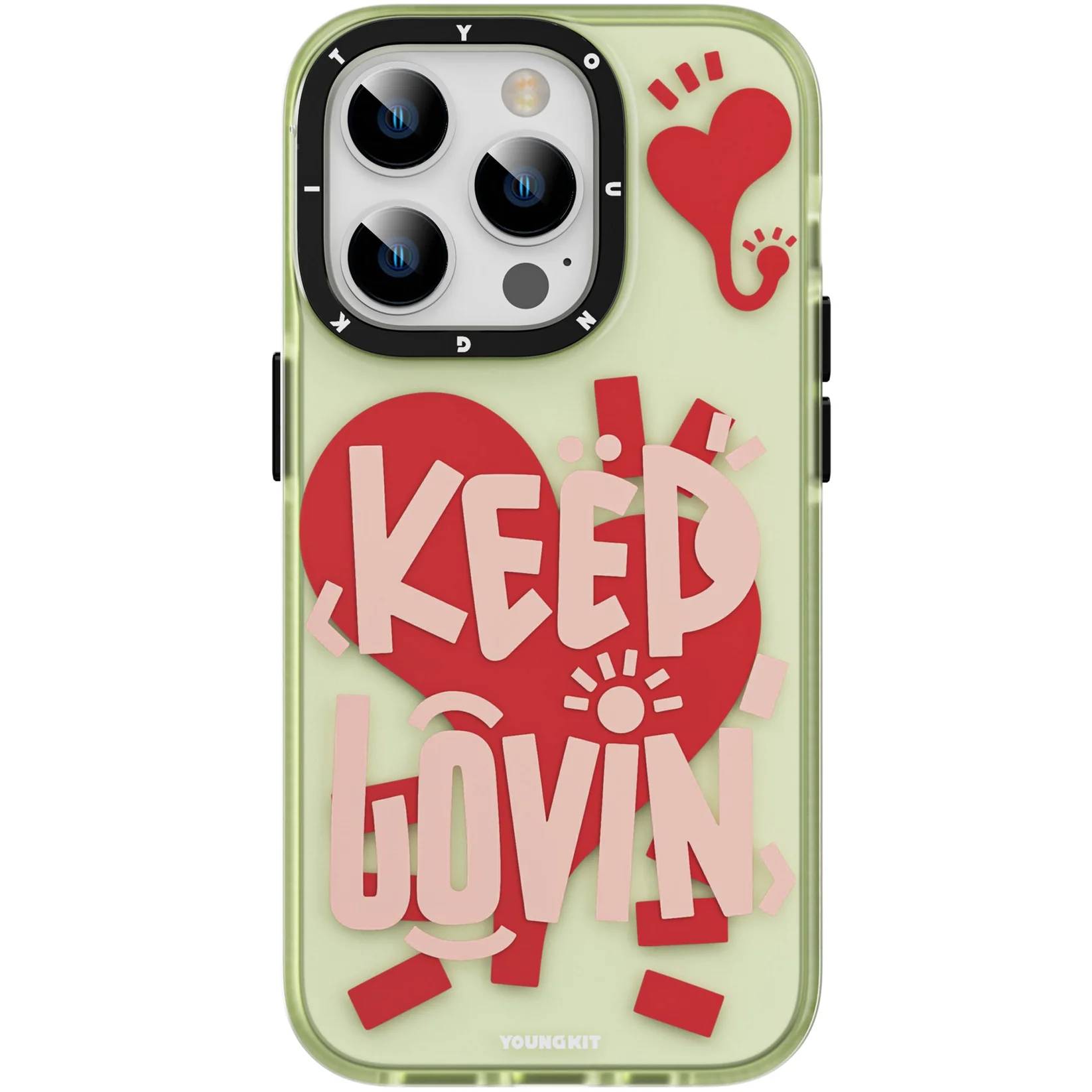 Foto 4 pulgar | Funda Youngkit Keep Loving Iphone 13 Pro Max / 14 Pro Max Verde