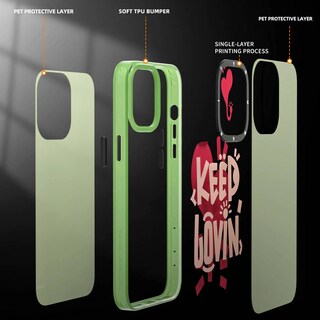 Foto 4 | Funda Youngkit Keep Loving Iphone 13 Pro Max / 14 Pro Max Verde