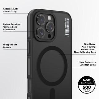 Foto 3 | Funda Youngkit Kevlar Rocky Sand Para Iphone 16 Pro Max Negra