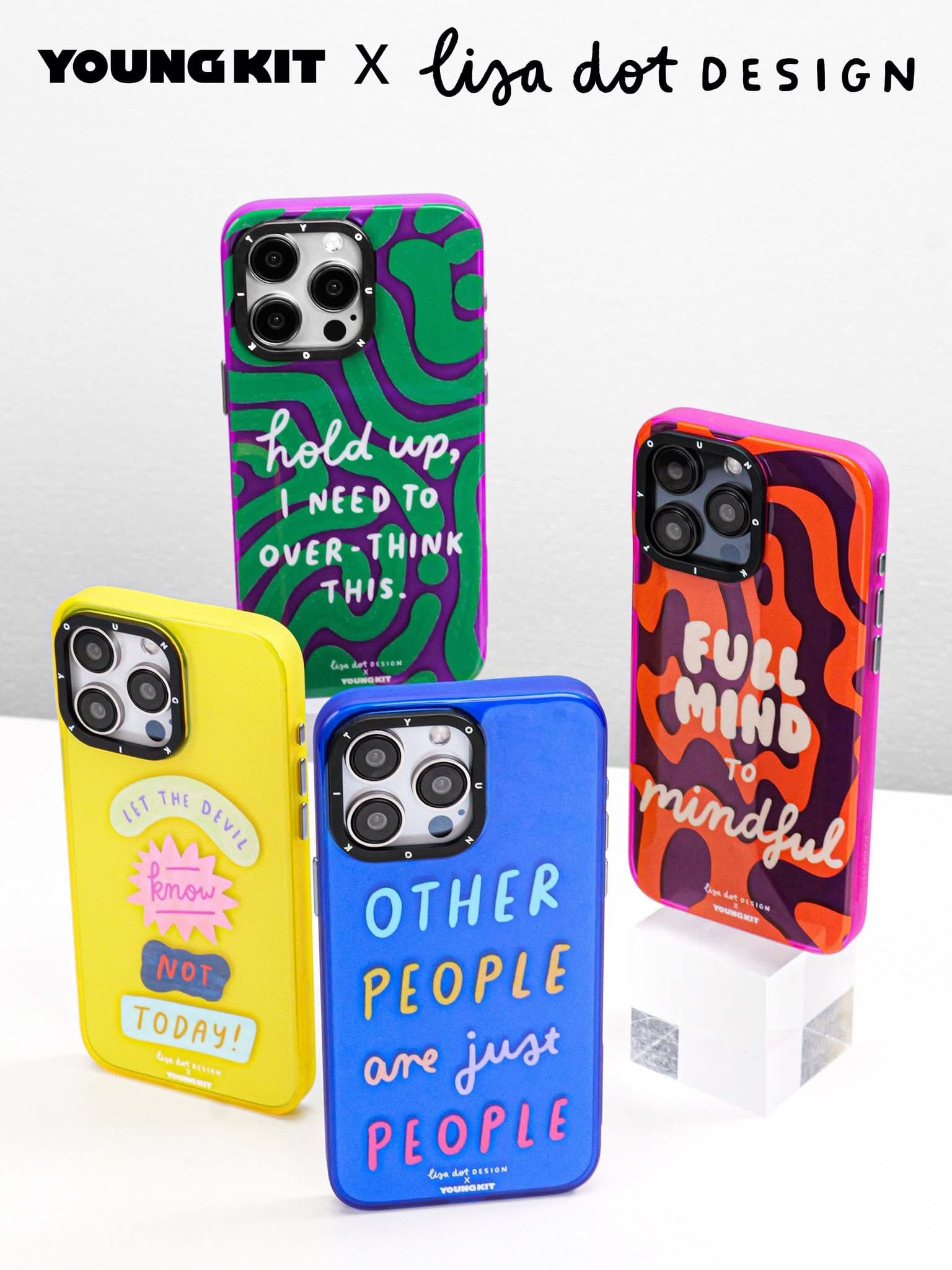Foto 6 pulgar | Funda Youngkit Mindfulness Lisadot Para Iphone 15 Azul
