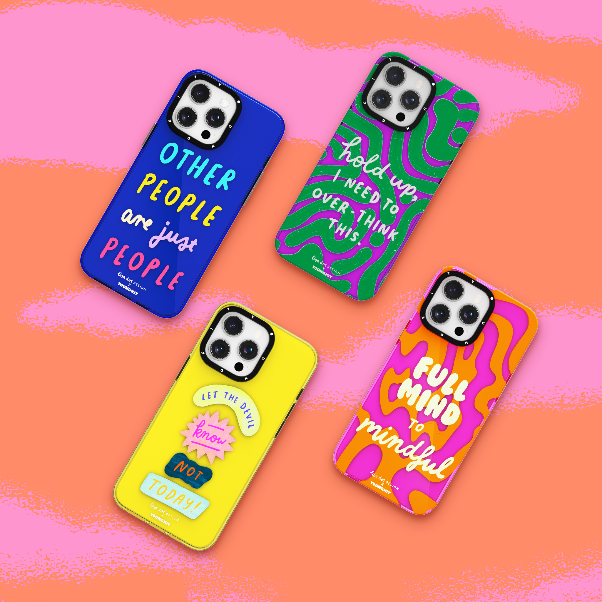 Foto 7 pulgar | Funda Youngkit Mindfulness Lisadot Para Iphone 15 Azul