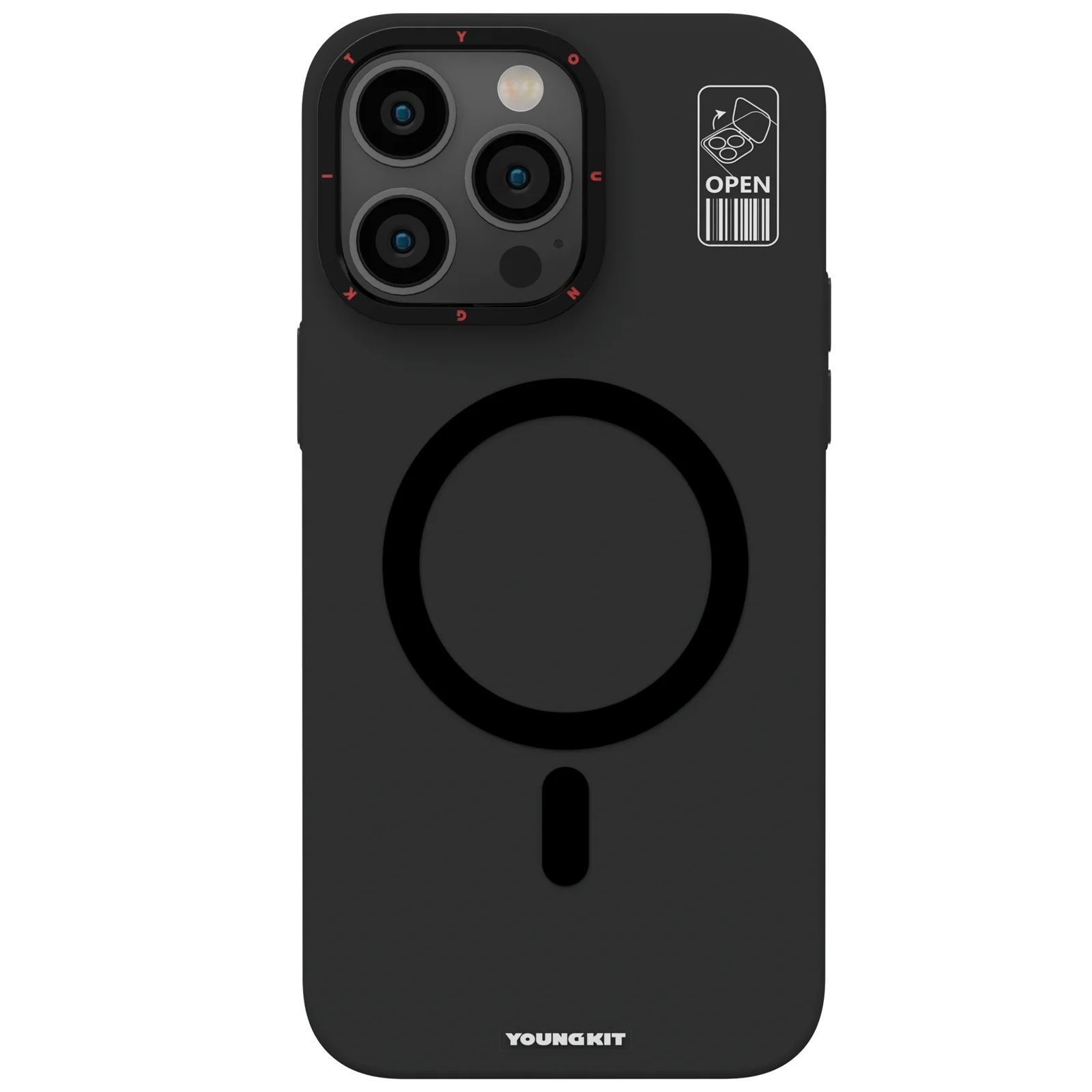 Foto 4 pulgar | Funda Youngkit Quickstand Con Soporte Magsafe Iphone 15 Pro Negra