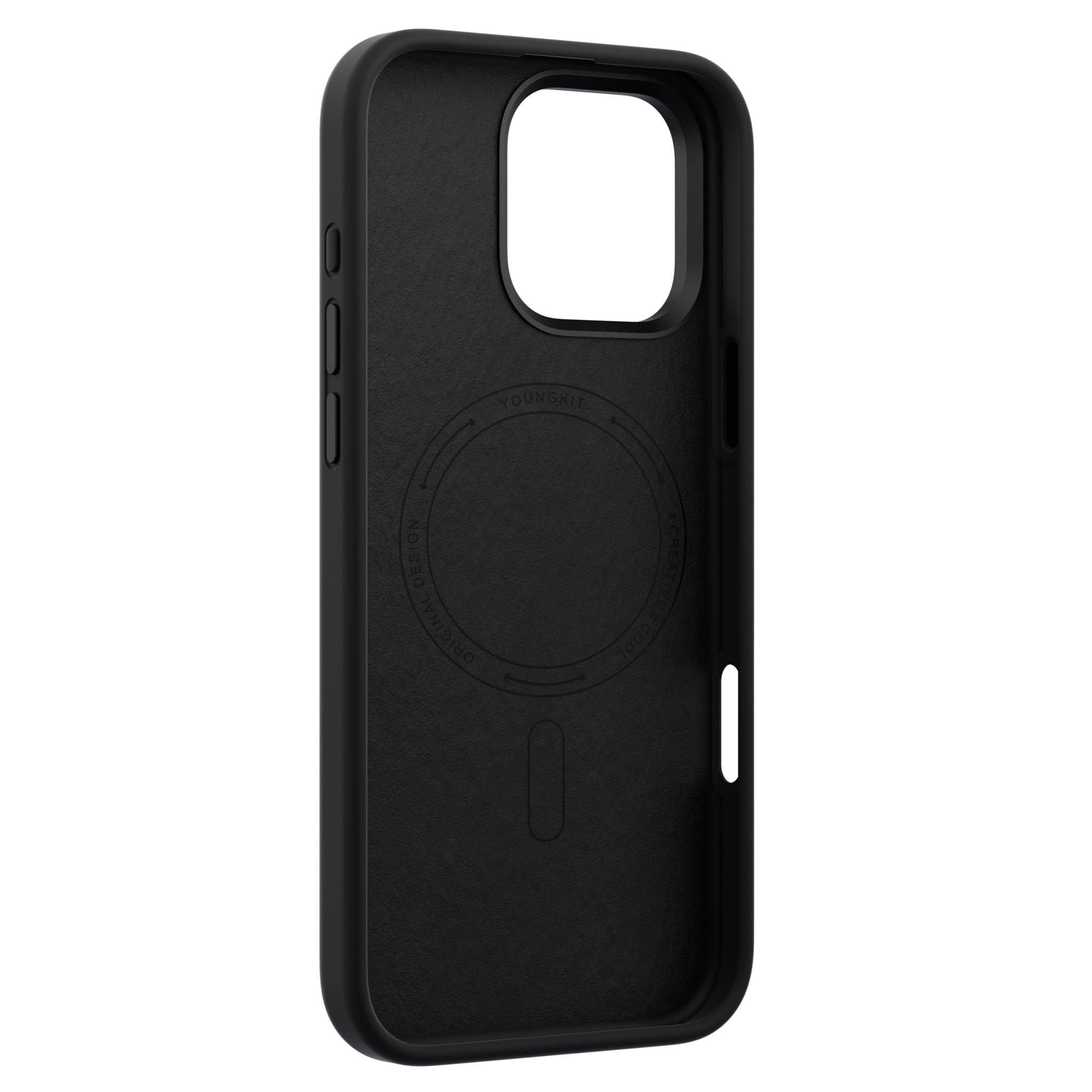Foto 4 pulgar | Funda Youngkit Bitty Cream Series Con Soporte Para Iphone 15pro Max Negra
