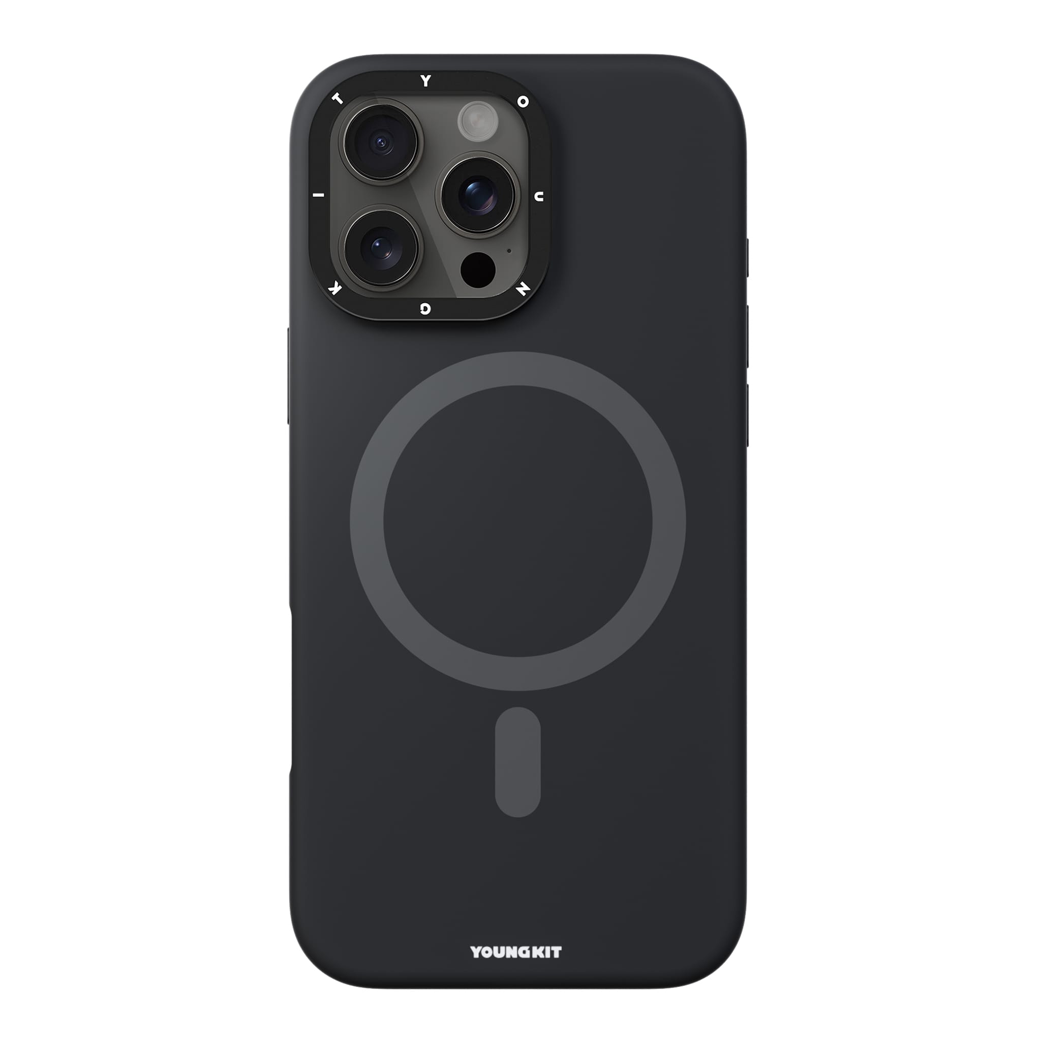Funda Youngkit Bitty Cream Series Con Soporte Para Iphone 16 Pro Negra