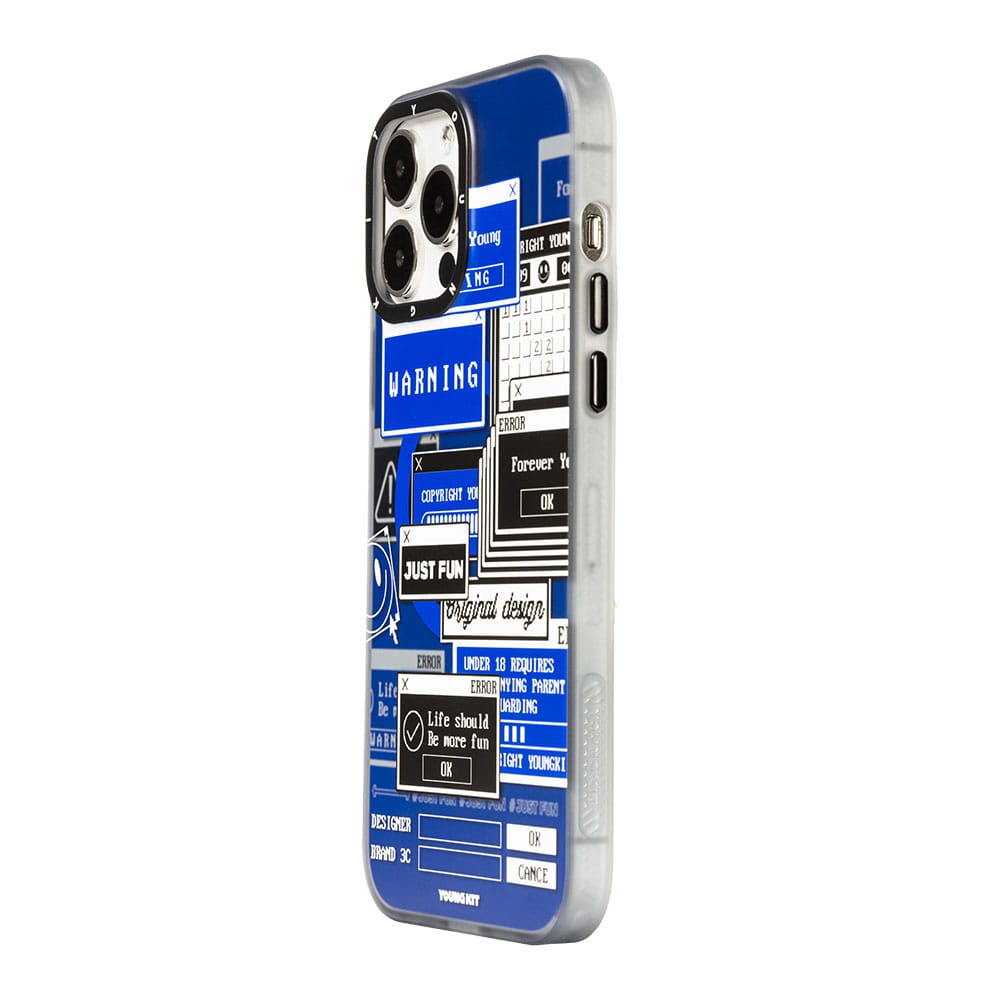Foto 2 pulgar | Funda Magnética Youngkit Trojan Collage Iphone Azul
