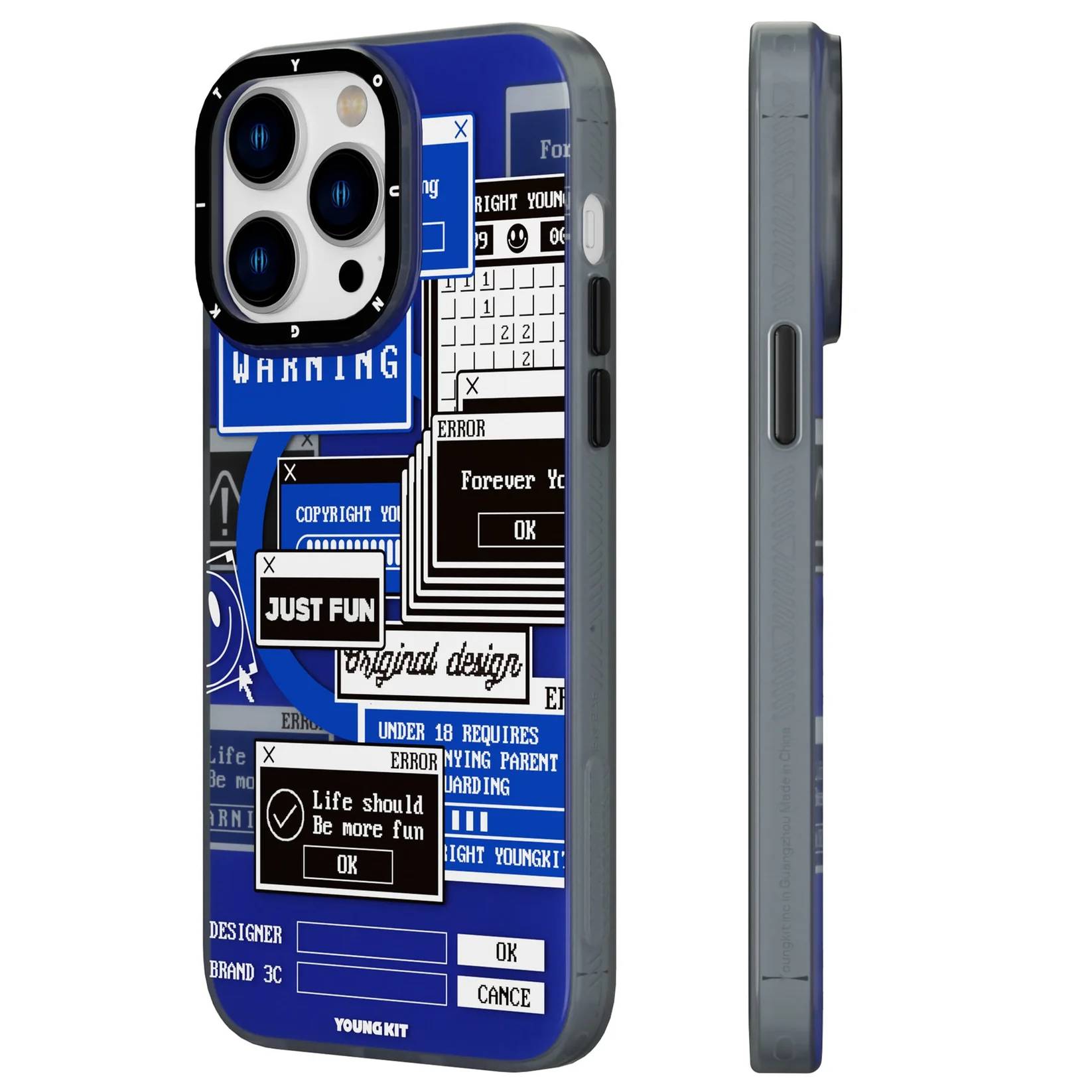 Foto 7 pulgar | Funda Magnética Youngkit Trojan Collage Iphone Azul