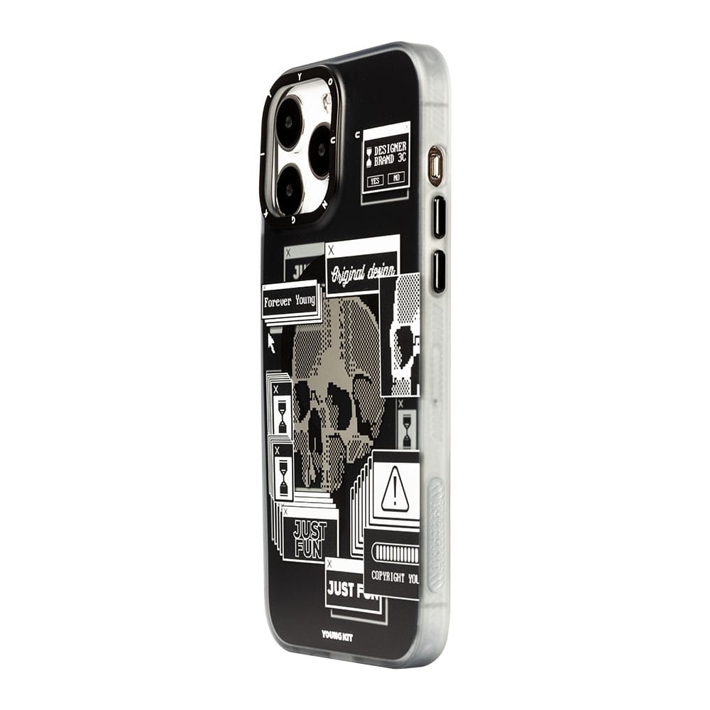 Funda Magnética Youngkit Collage Skull Iphone 13 Pro Max Negra
