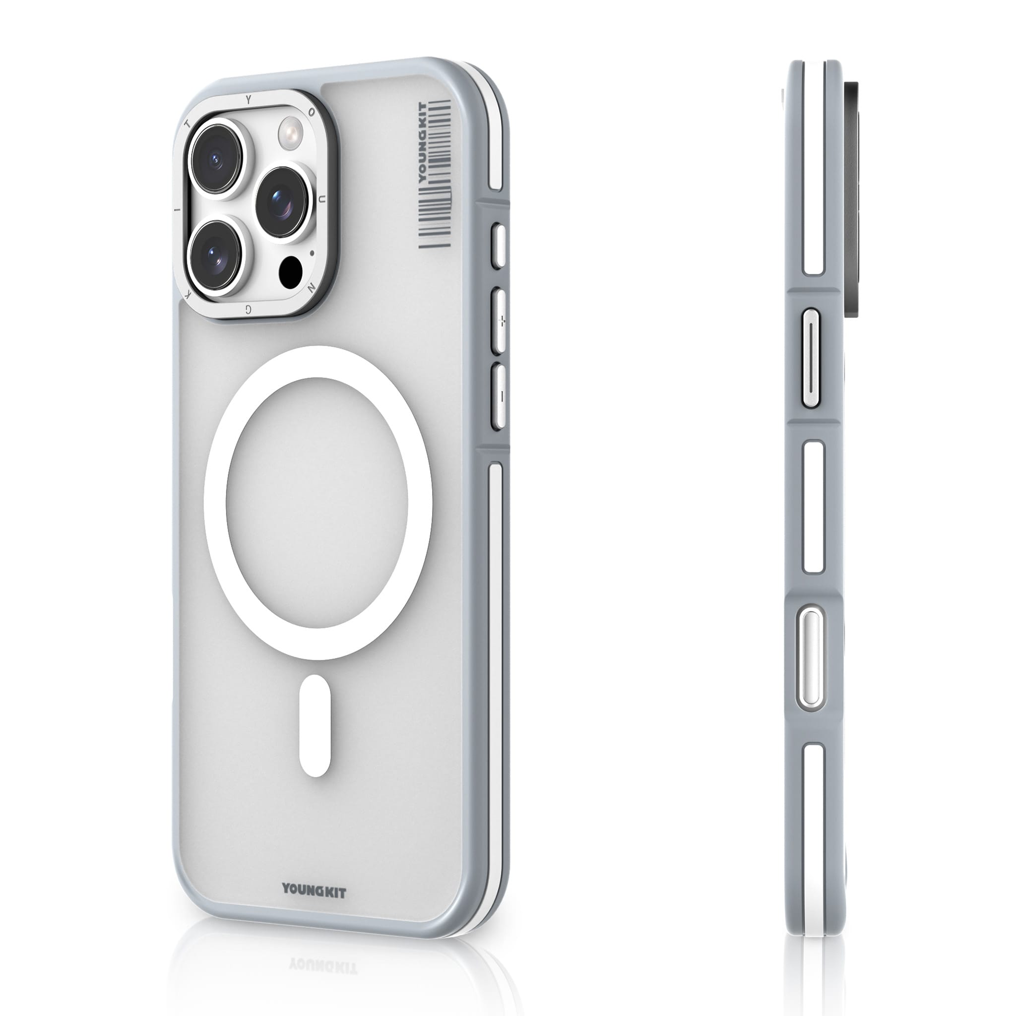 Funda Youngkit Kevlar Rocky Sand Para Iphone 16 Pro Max Gris