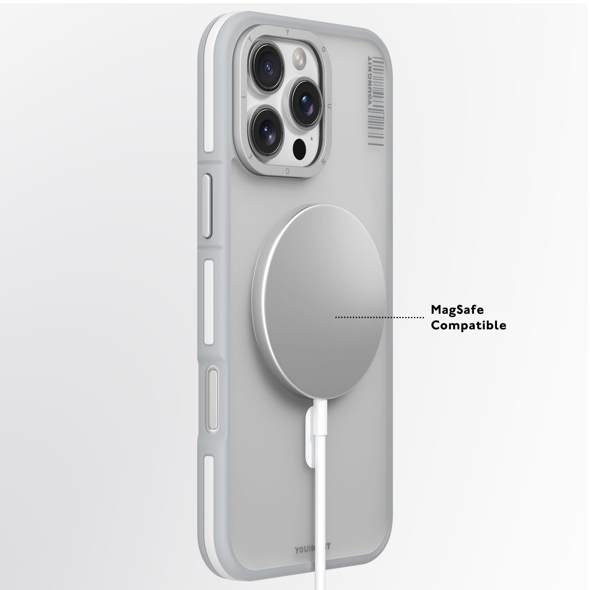Foto 4 pulgar | Funda Youngkit Kevlar Rocky Sand Para Iphone 16 Pro Max Gris