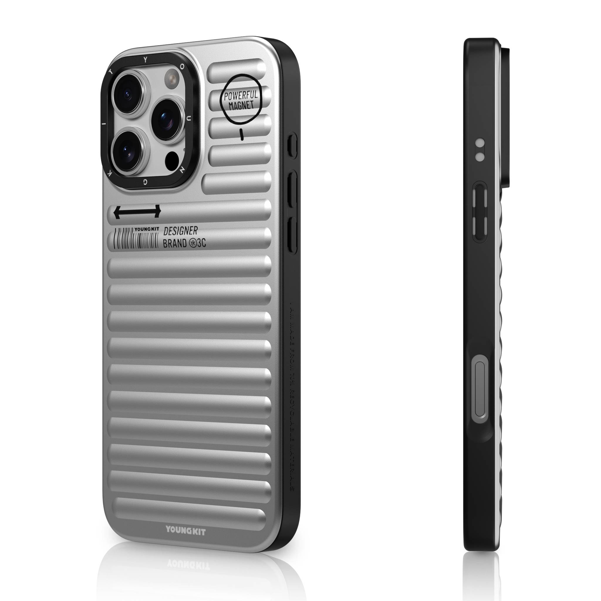Funda Magnética Youngkit True Color Iphone 16 Pro Plateada