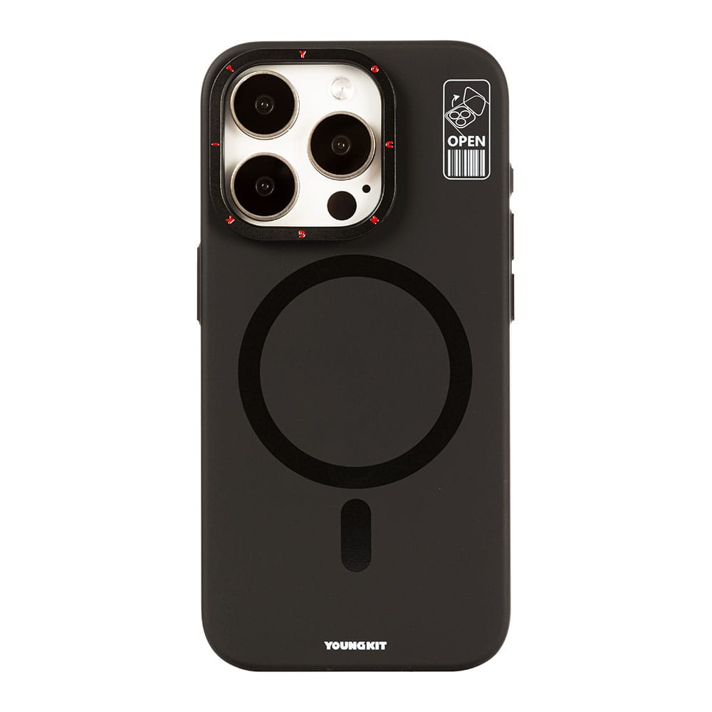 Case Youngkit Quickstand Con Soporte Magsafe Iphone 15 Pro Max Negra