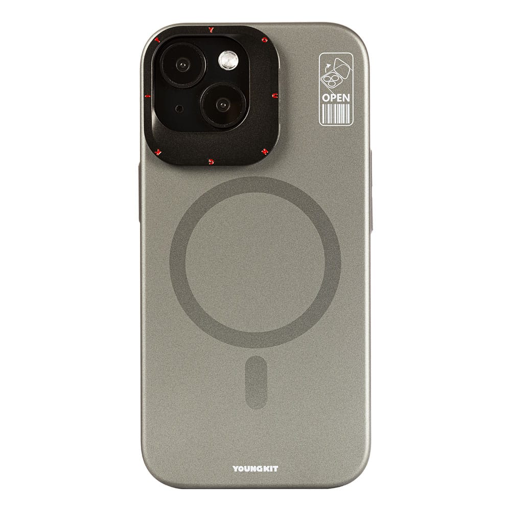 Foto 5 pulgar | Funda Youngkit Quickstand Magsafe Iphone 15 Gris