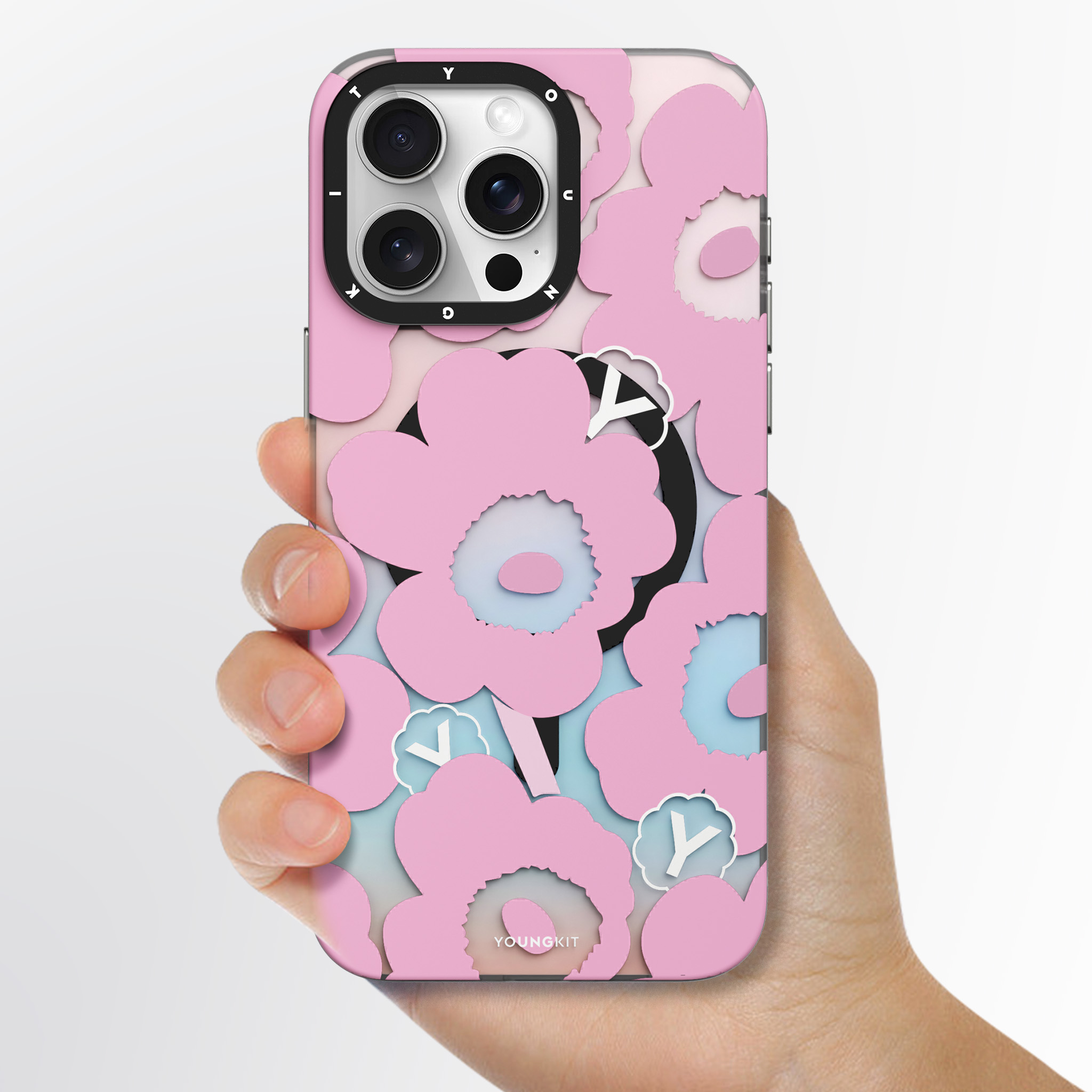 Foto 6 pulgar | Funda Youngkit Chaning Flower Magsafe iPhone 15 Pro Max Holografica