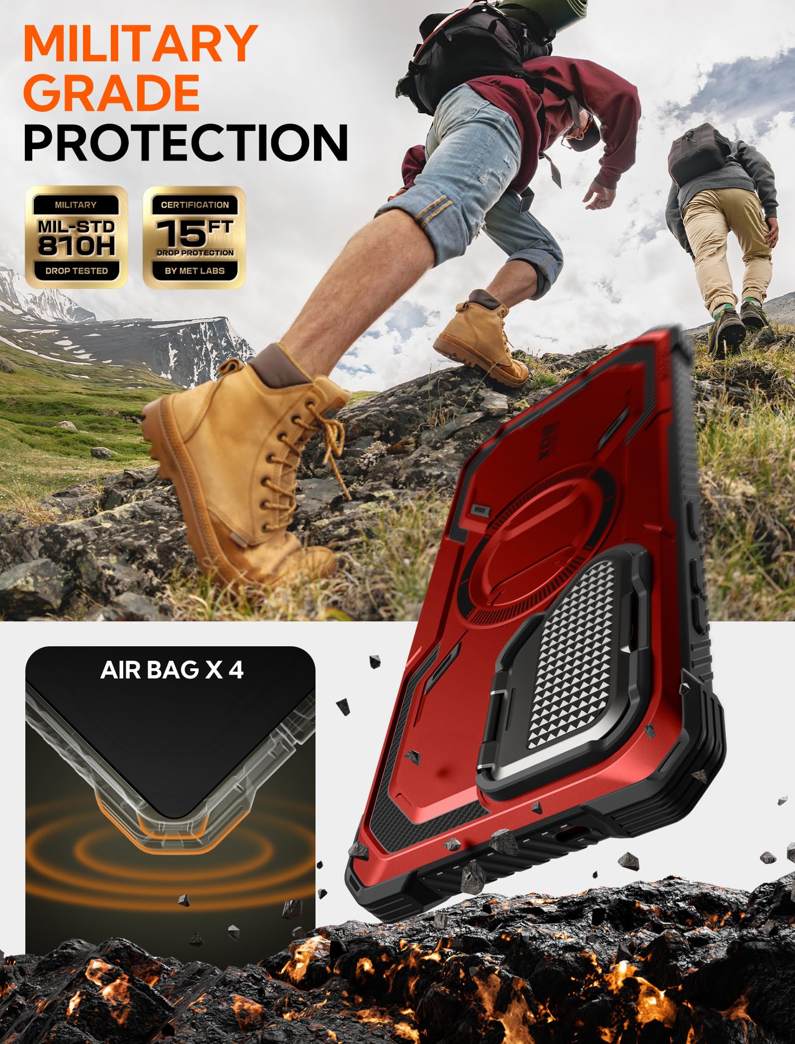 Foto 4 pulgar | Funda De Teléfono I-blason Armorbox Para Samsung Galaxy S25 Ultra Red - Venta Internacional.