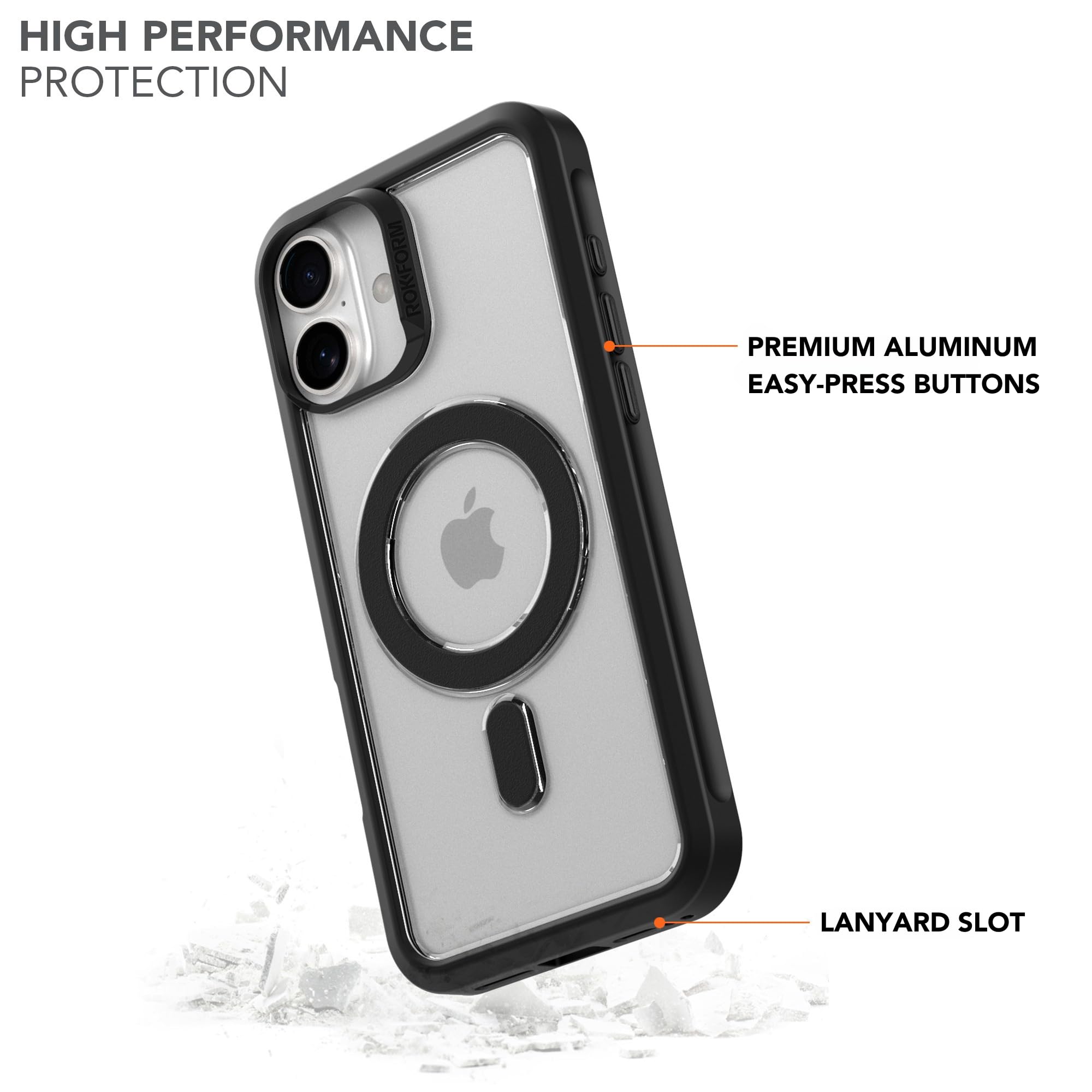 Foto 4 pulgar | Funda Rokform Slim Compatible Con Iphone 16 Plus, Transparente - Venta Internacional.