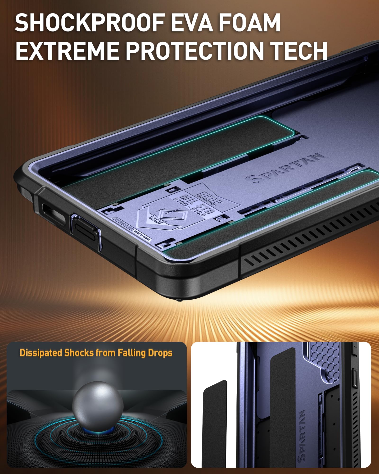 Foto 7 pulgar | Funda Para Teléfono Poetic Spartan Galaxy S25 Ultra 6.9 Azul Medianoche - Venta Internacional.
