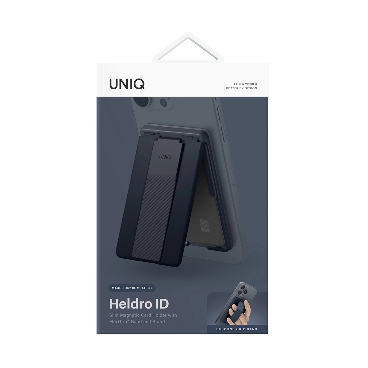 Foto 4 pulgar | Tarjetero Para Iphone Azul Tormenta Heldro Id  De Uniq