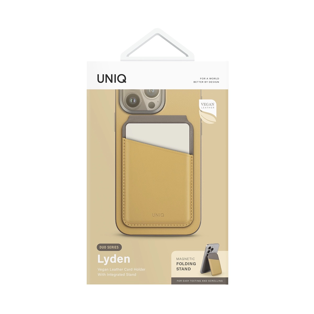 Foto 7 pulgar | Tarjetero Para Iphone Amarillo Canario | Gris Piedra Lyden Duo De Uniq