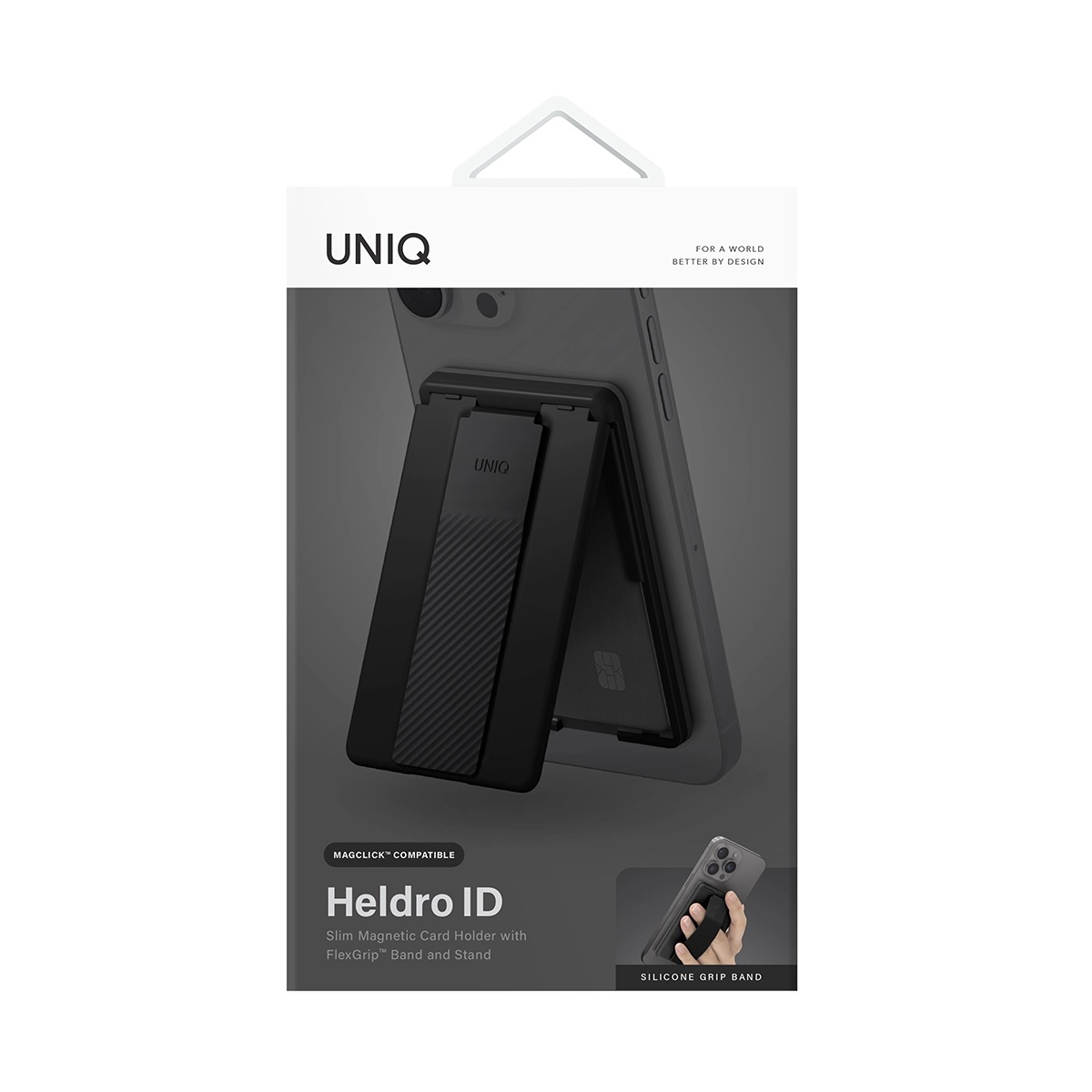 Foto 4 pulgar | Tarjetero Para Iphone Negro Heldro Id  De Uniq