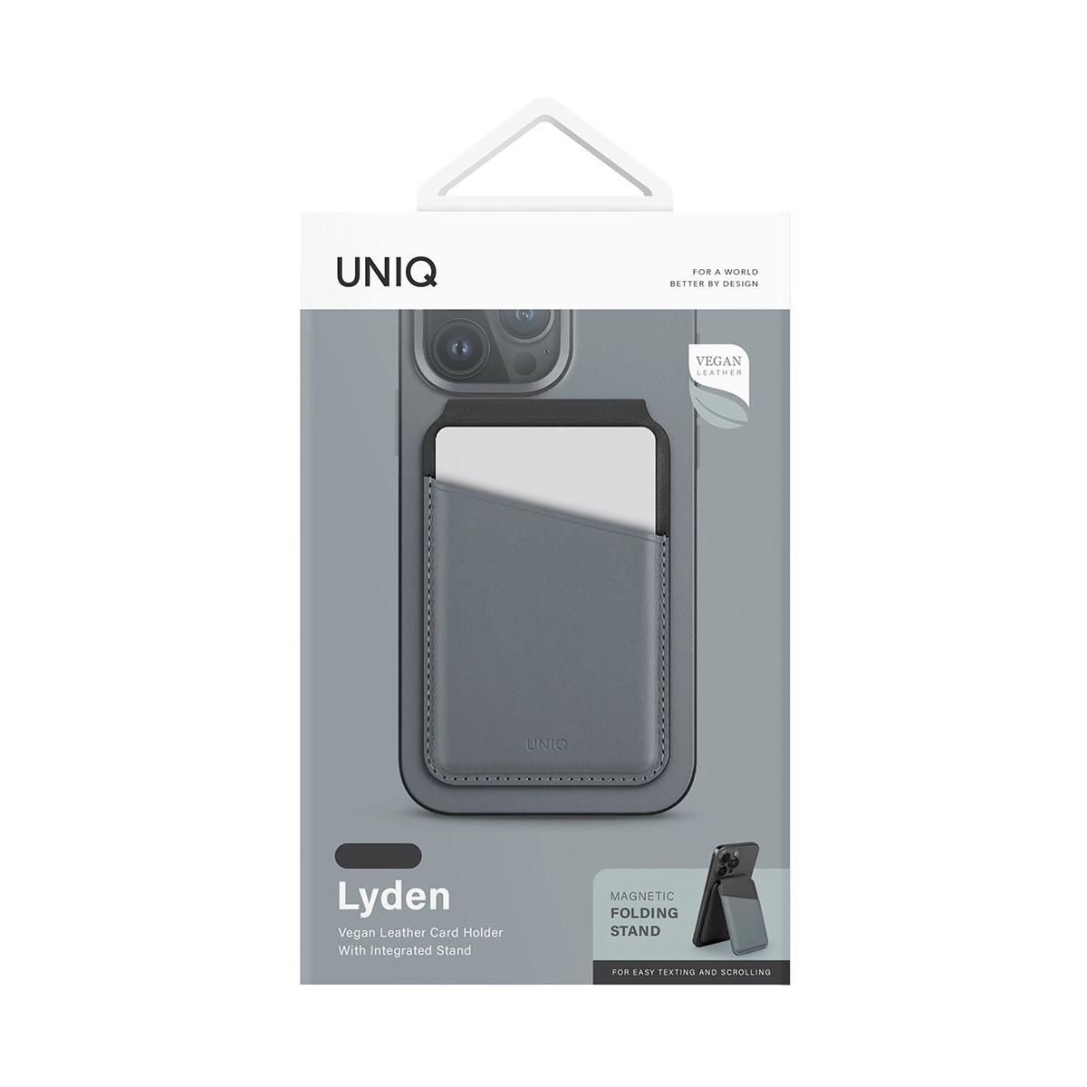 Foto 8 pulgar | Tarjetero Para Iphone Azul Lavado | Negro Lyden Duo De Uniq
