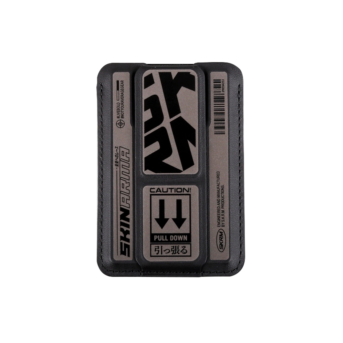 Tarjetero Para Iphone Titanio Negro Kado De Skinarma