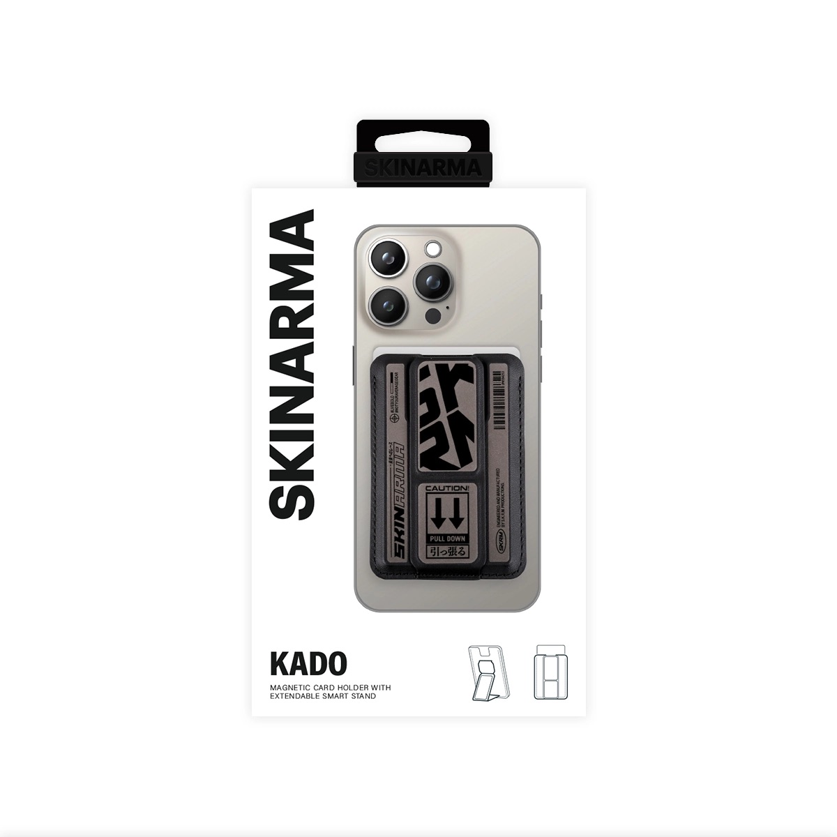 Foto 5 pulgar | Tarjetero Para Iphone Titanio Negro Kado De Skinarma