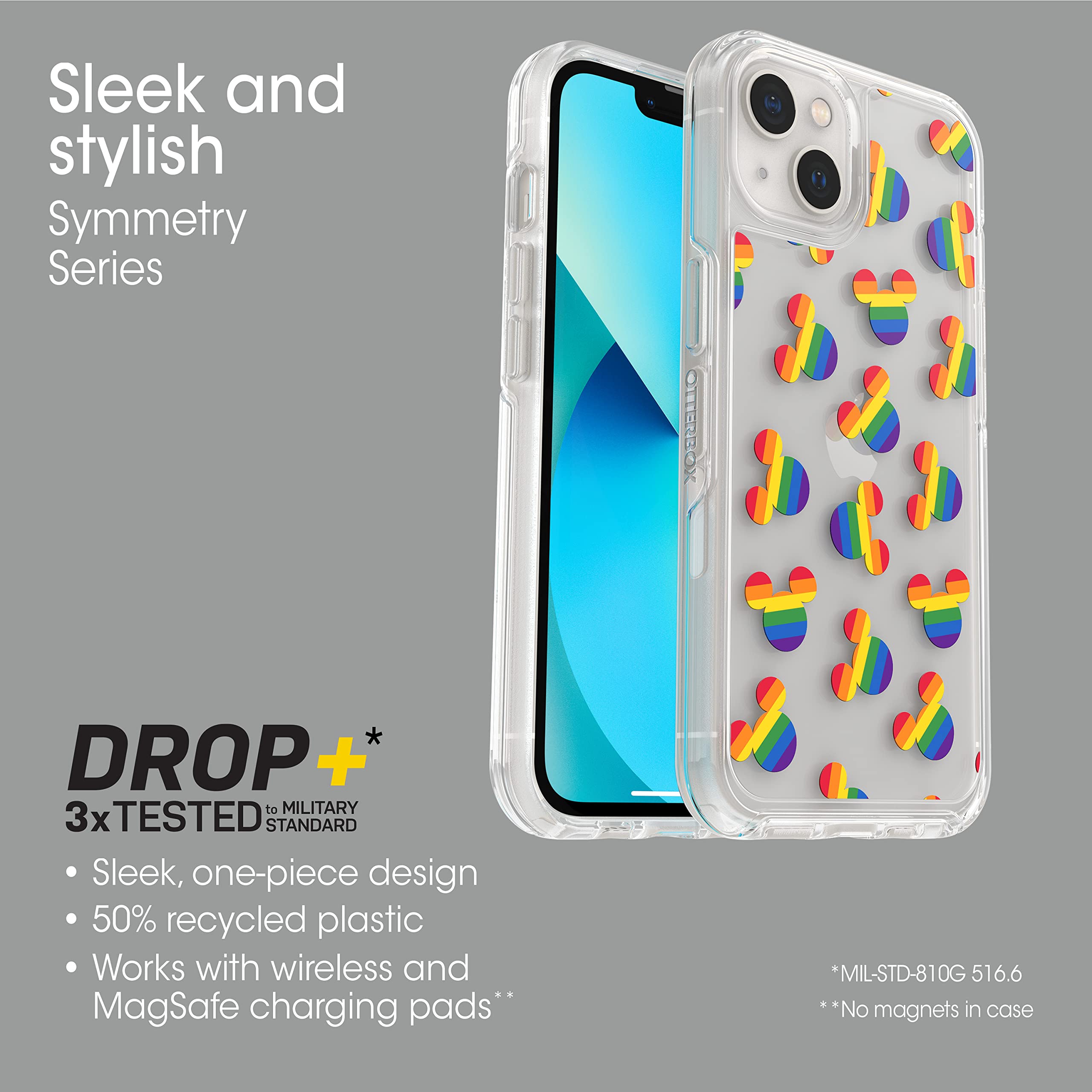 Foto 6 pulgar | Funda Otterbox Para Iphone 13 (solo), Serie Symmetry Mickey Pride - Venta Internacional.