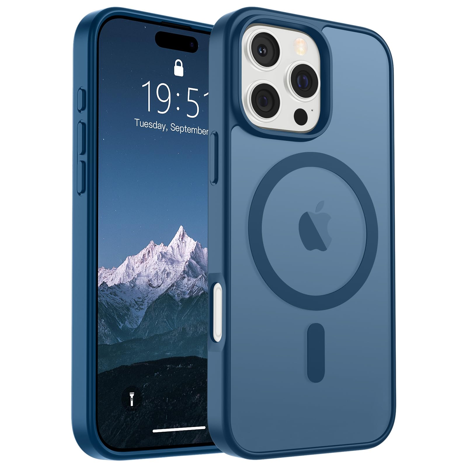 Funda Magnética Supfine Para Iphone 16 Pro Deep Blue - Venta Internacional.