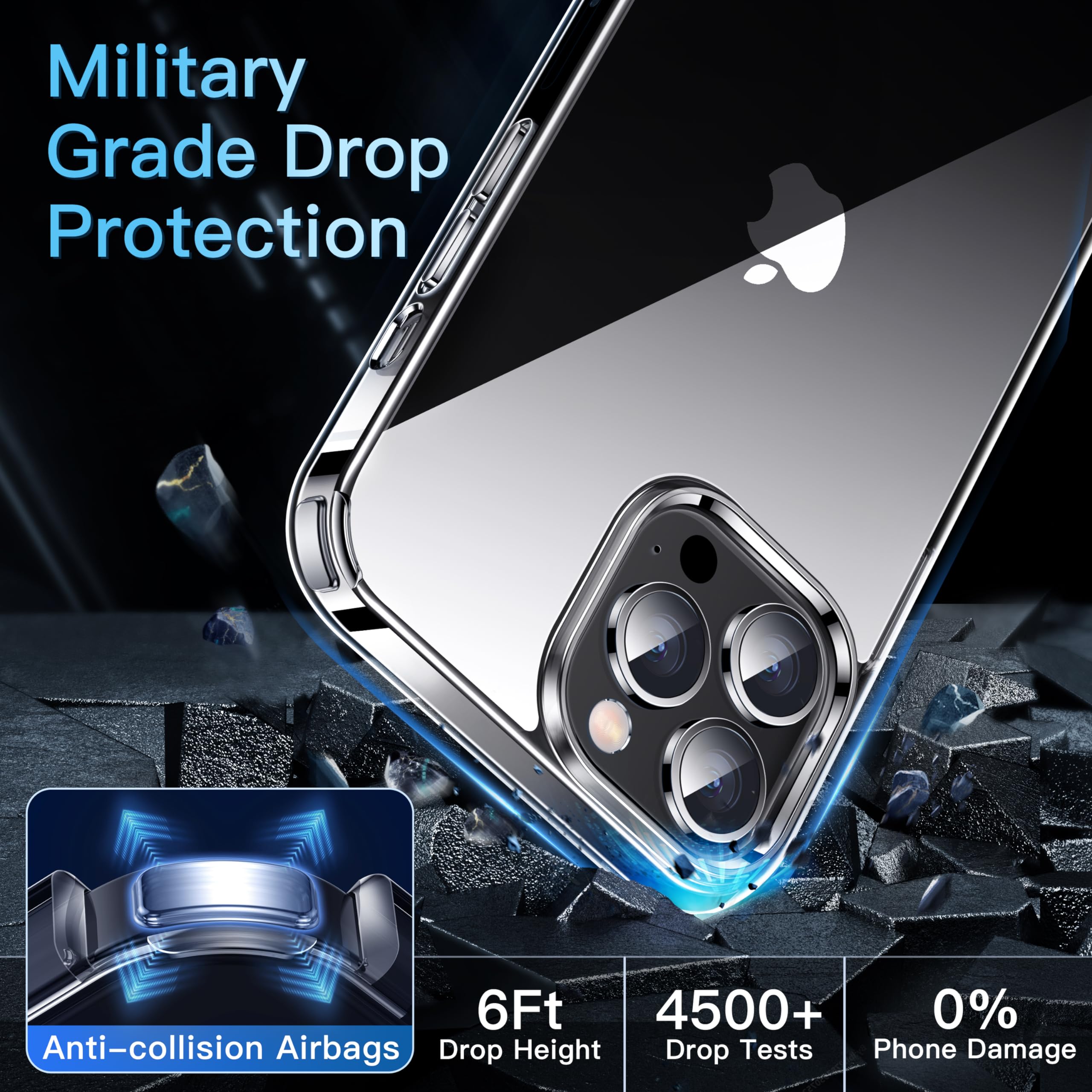Foto 3 | Funda De Teléfono Casekoo Crystal Clear Para Iphone 13 Pro De 6.1 Pulgadas - Venta Internacional.
