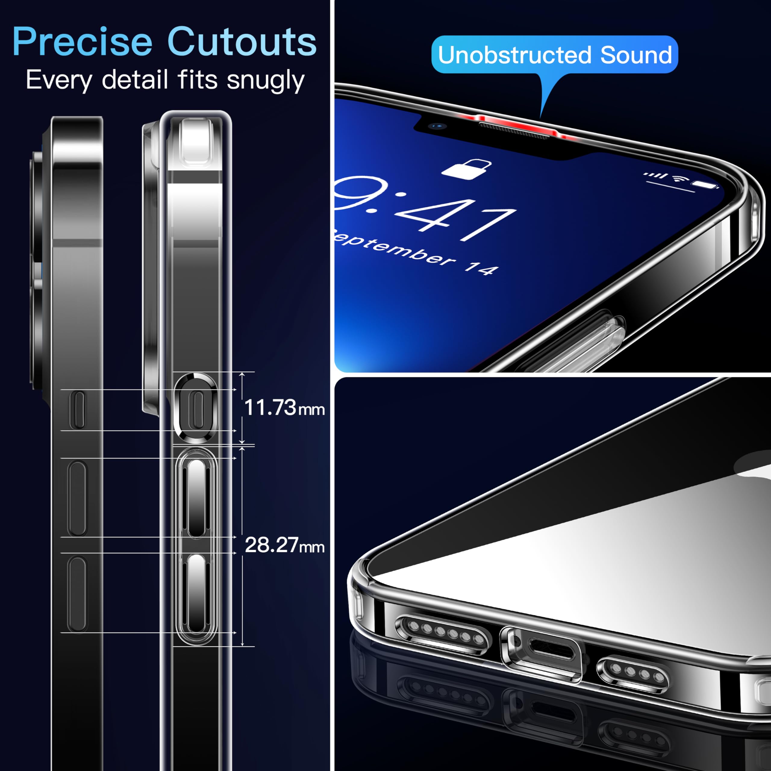 Foto 7 | Funda De Teléfono Casekoo Crystal Clear Para Iphone 13 Pro De 6.1 Pulgadas - Venta Internacional.