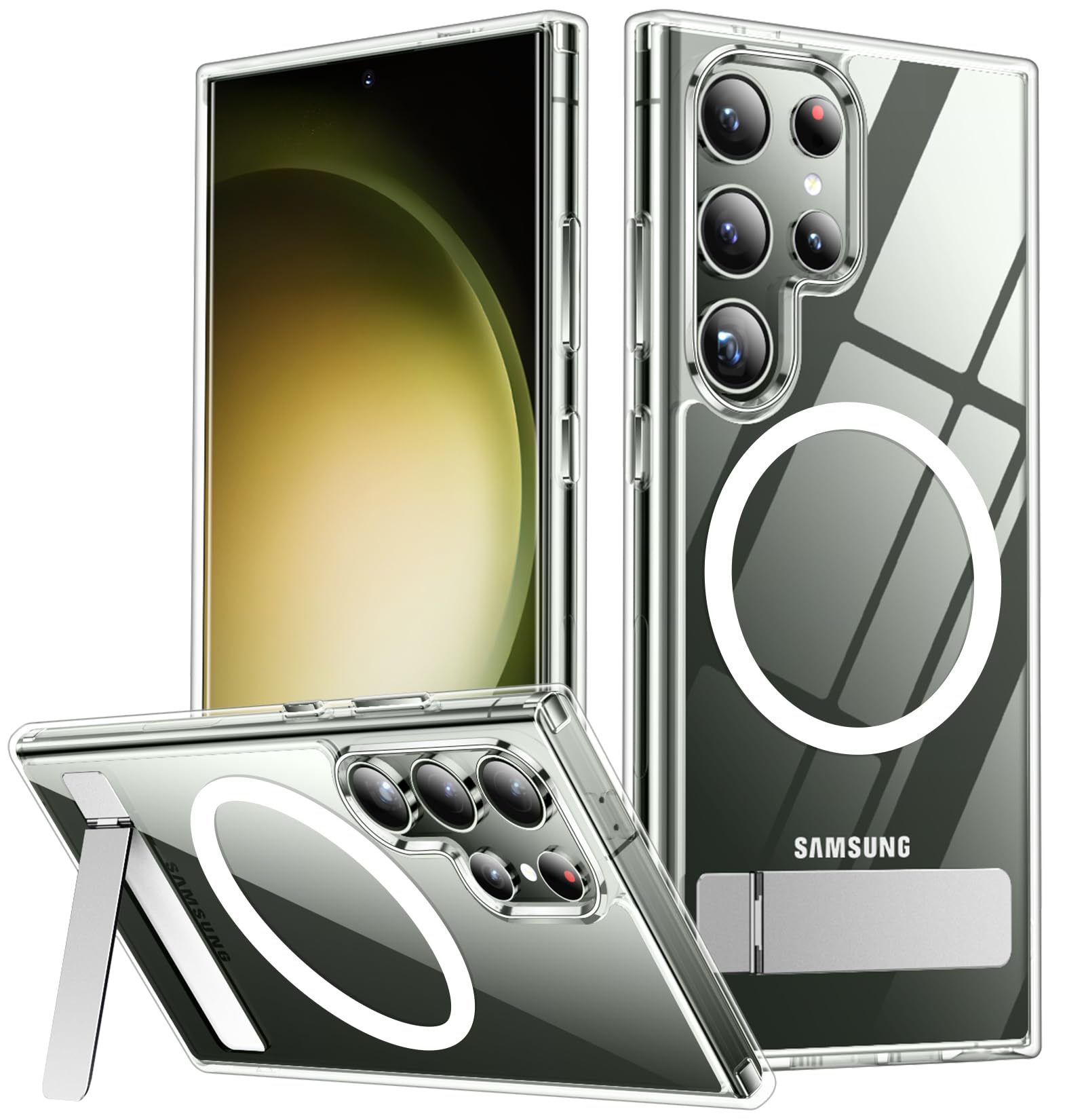 Foto 2 pulgar | Funda Magnética Spidercase Con Soporte Para Samsung Galaxy S23 Ultra - Venta Internacional.