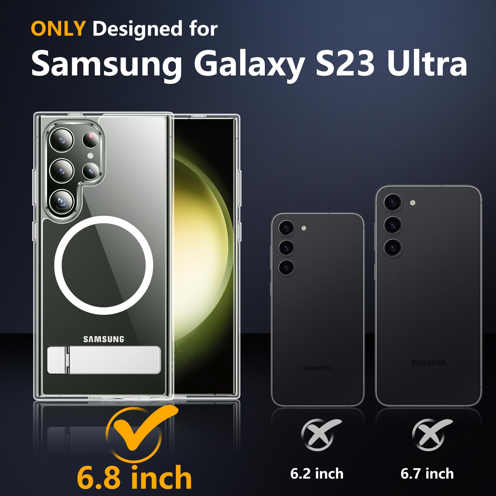 Foto 3 pulgar | Funda Magnética Spidercase Con Soporte Para Samsung Galaxy S23 Ultra - Venta Internacional.