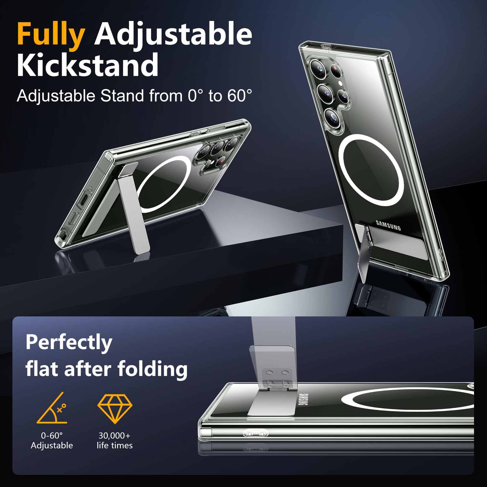 Foto 5 pulgar | Funda Magnética Spidercase Con Soporte Para Samsung Galaxy S23 Ultra - Venta Internacional.