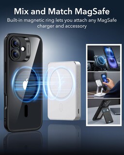Foto 6 | Funda De Teléfono Esr Para Iphone 16 Con Magsafe De Grado Militar Transparente - Venta Internacional.