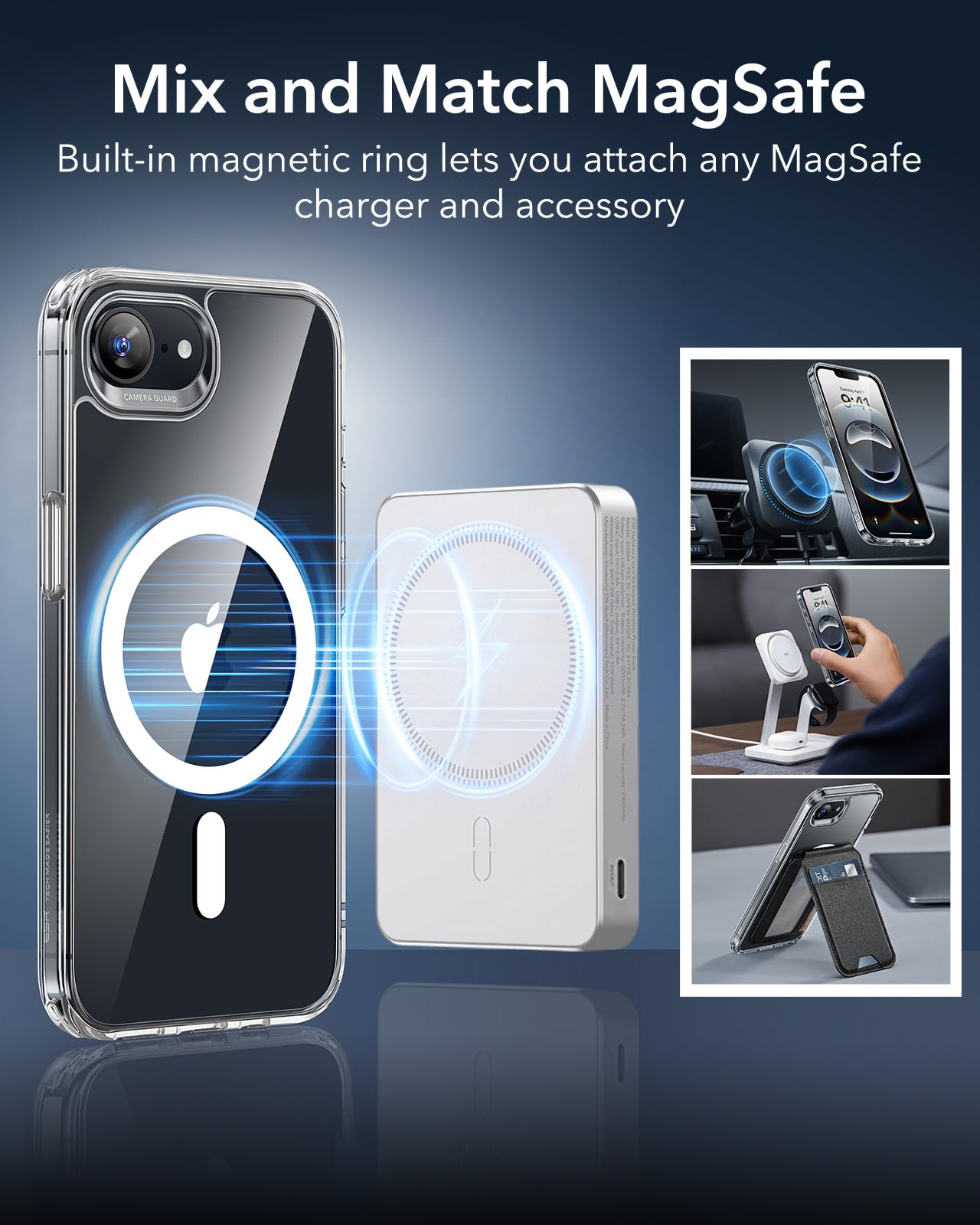 Foto 6 pulgar | Funda De Teléfono Esr Para Iphone 16e Con Magsafe Clear A Prueba De Golpes - Venta Internacional.