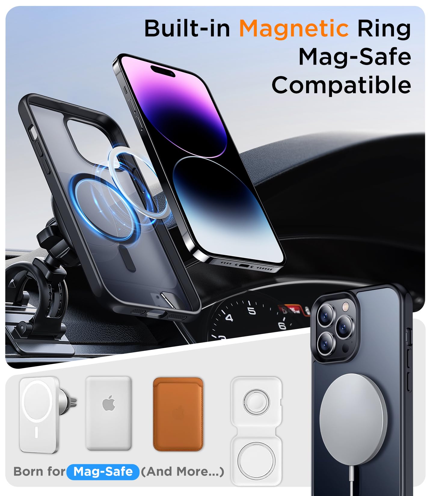 Foto 5 pulgar | Funda De Teléfono Temdan Magnetic Compatible Con Iphone 14 Pro Max - Venta Internacional.