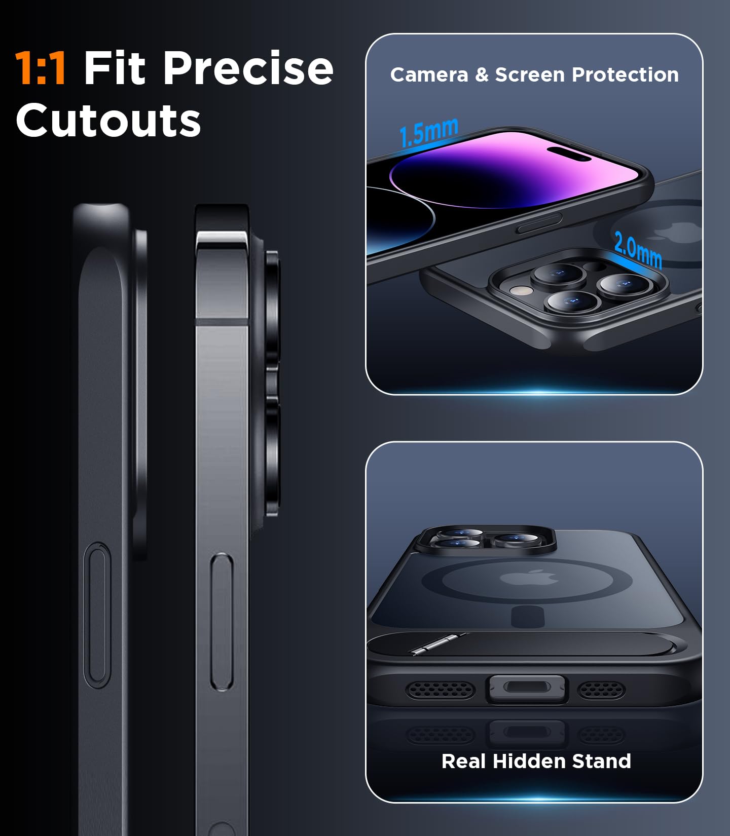 Foto 6 pulgar | Funda De Teléfono Temdan Magnetic Compatible Con Iphone 14 Pro Max - Venta Internacional.