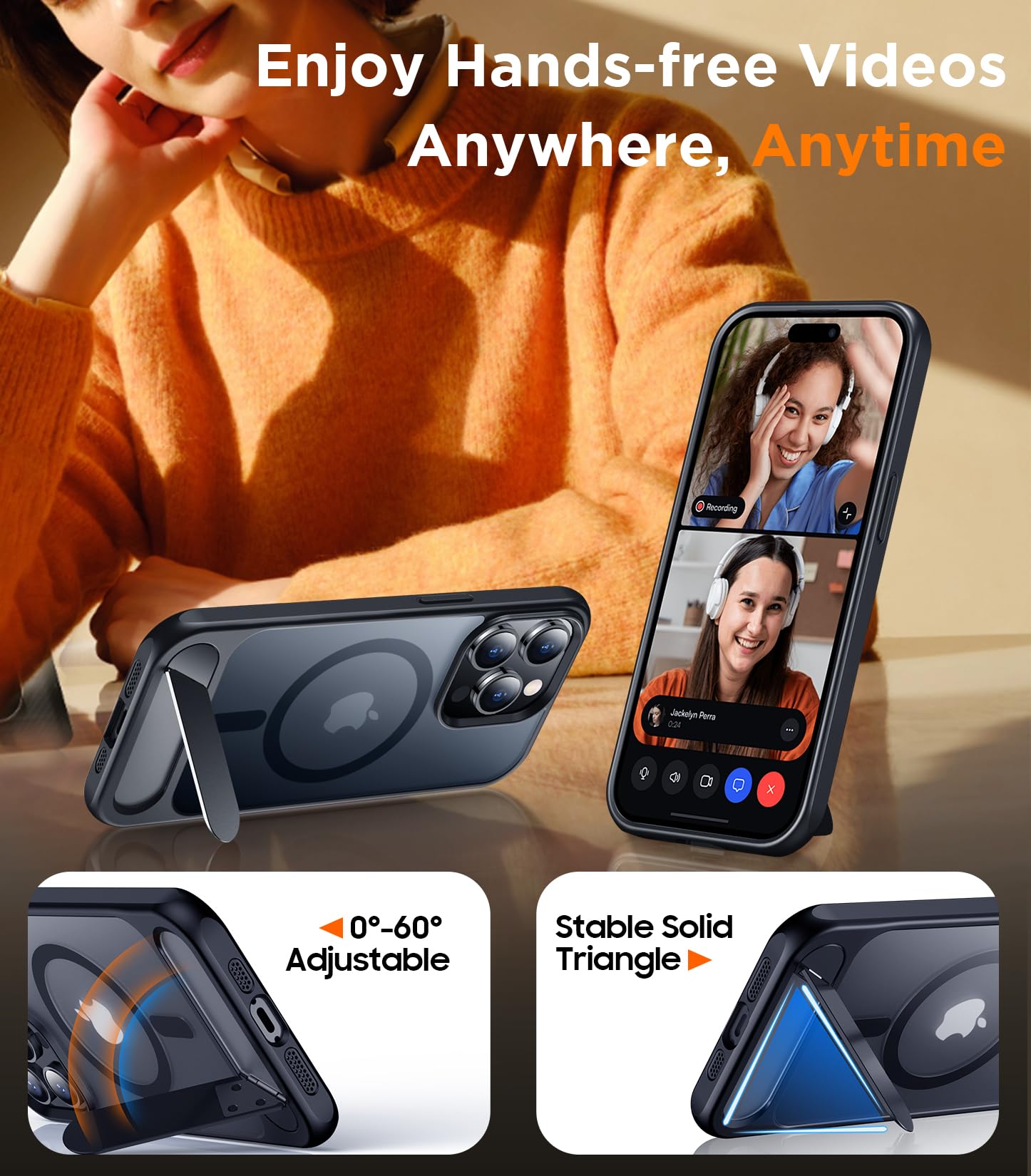 Foto 7 pulgar | Funda De Teléfono Temdan Magnetic Compatible Con Iphone 14 Pro Max - Venta Internacional.