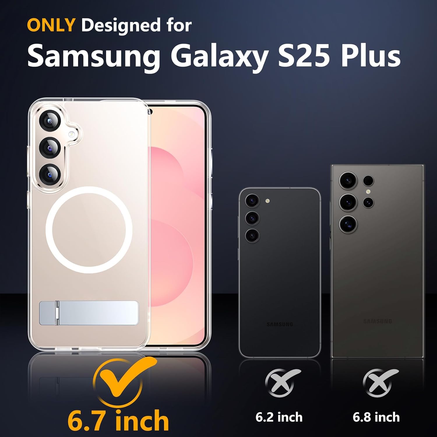 Foto 3 pulgar | Funda Magnética Spidercase Con Soporte Para Samsung Galaxy S25 Plus - Venta Internacional.