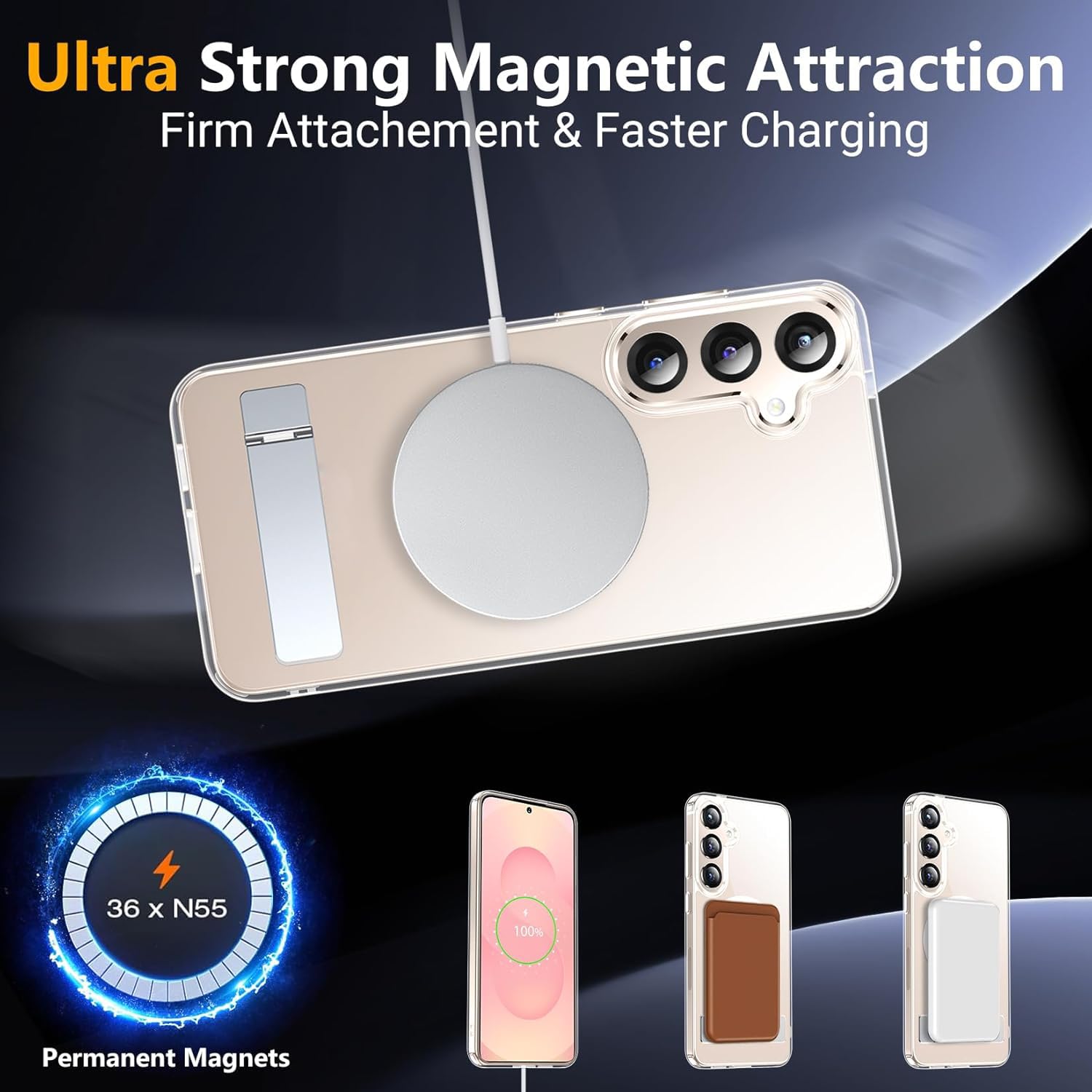 Foto 5 pulgar | Funda Magnética Spidercase Con Soporte Para Samsung Galaxy S25 Plus - Venta Internacional.