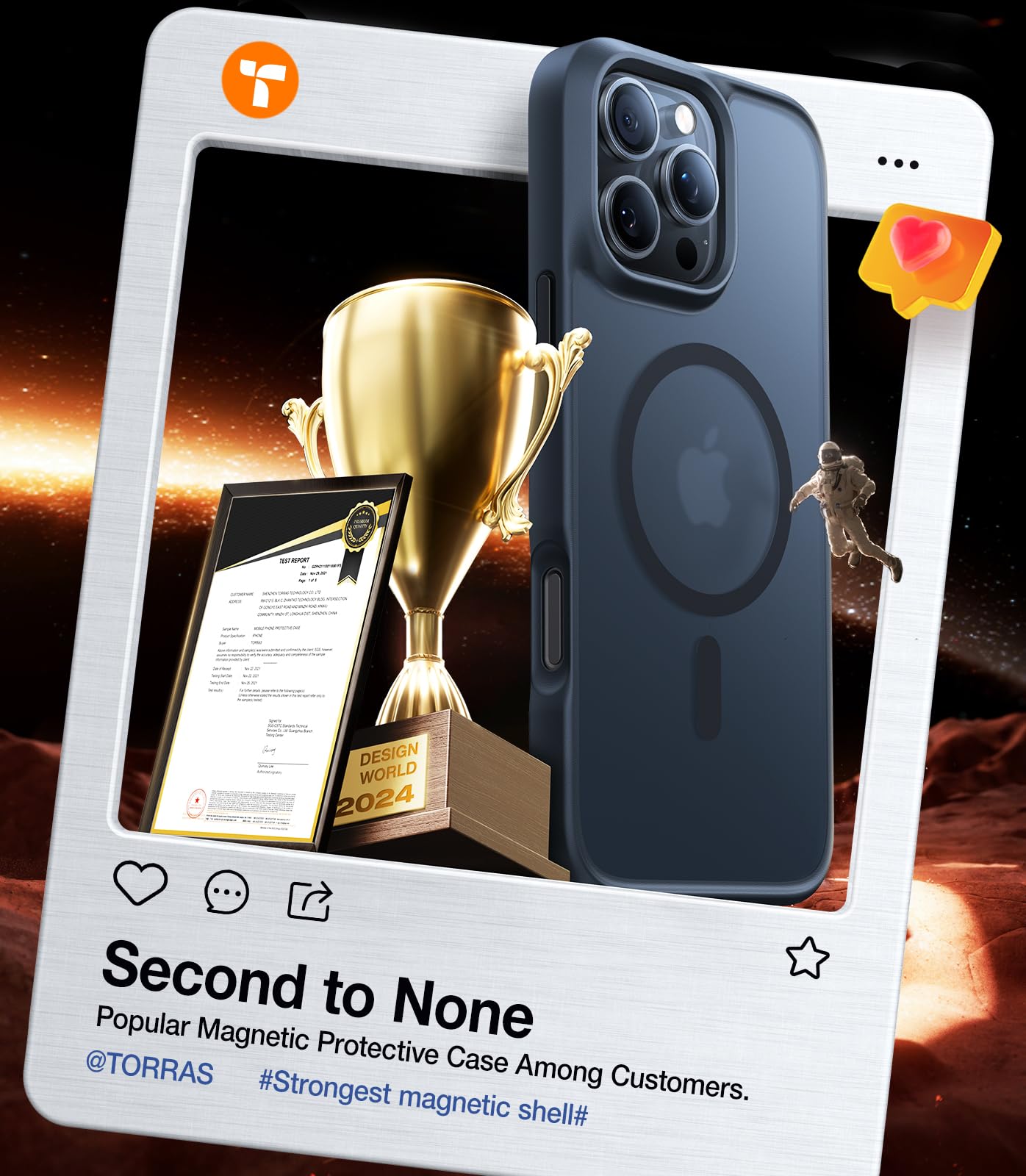 Foto 8 pulgar | Funda De Teléfono Torras Stronger Magnética A Prueba De Golpes Para Iphone 16 Pro - Venta Internacional.