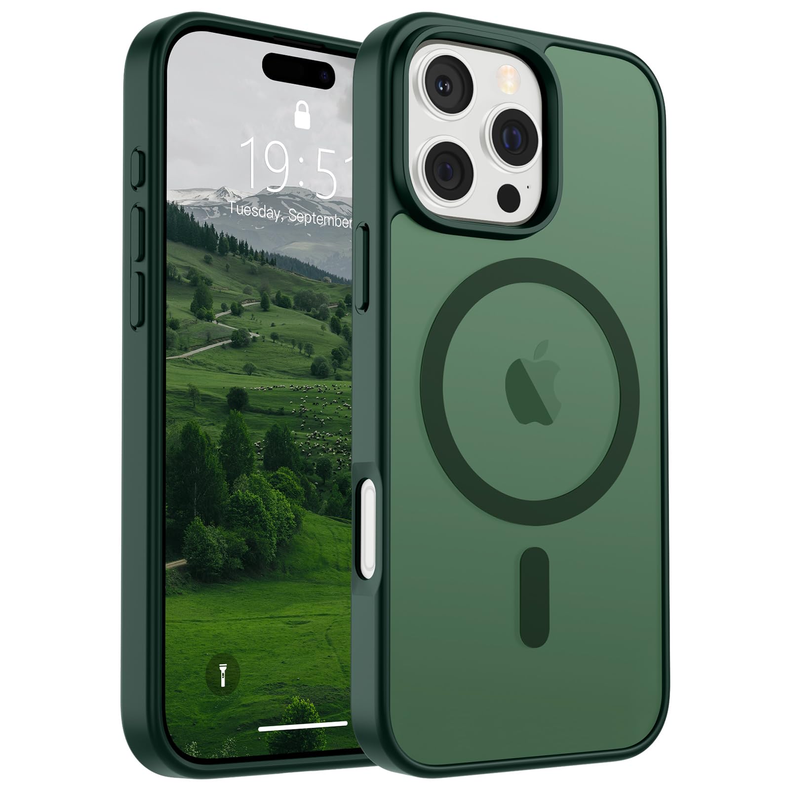 Foto 2 pulgar | Funda Magnética Supfine Para Iphone 16 Pro Max Forest Green - Venta Internacional.