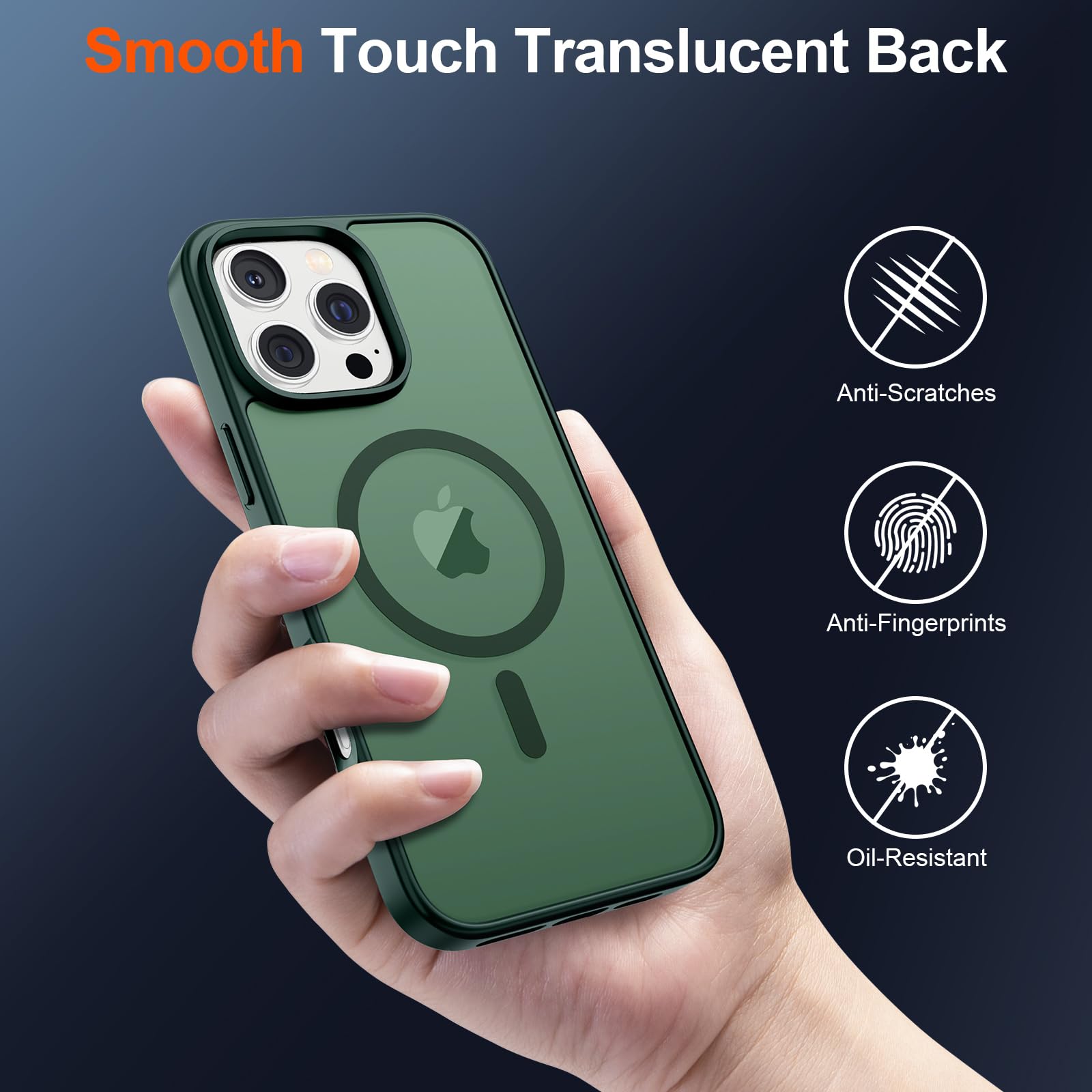Foto 7 pulgar | Funda Magnética Supfine Para Iphone 16 Pro Max Forest Green - Venta Internacional.
