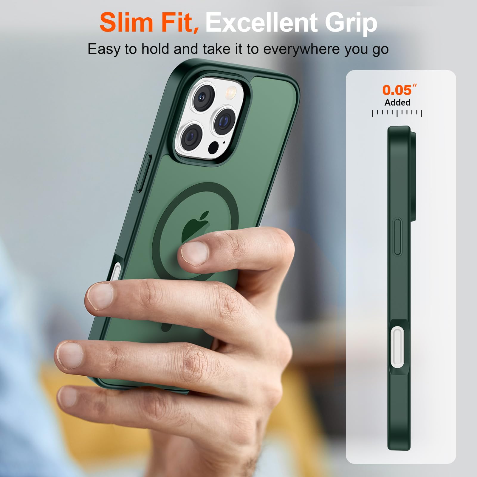 Foto 8 pulgar | Funda Magnética Supfine Para Iphone 16 Pro Max Forest Green - Venta Internacional.