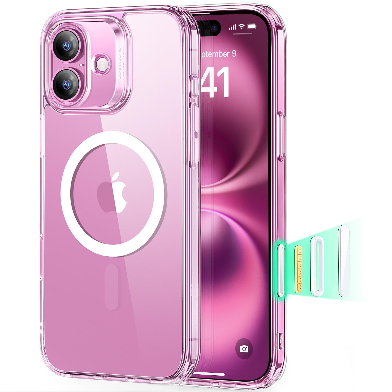 Foto 2 pulgar | Funda De Teléfono Esr Para Iphone 16 Plus Con Control De Cámara Transparente - Venta Internacional.