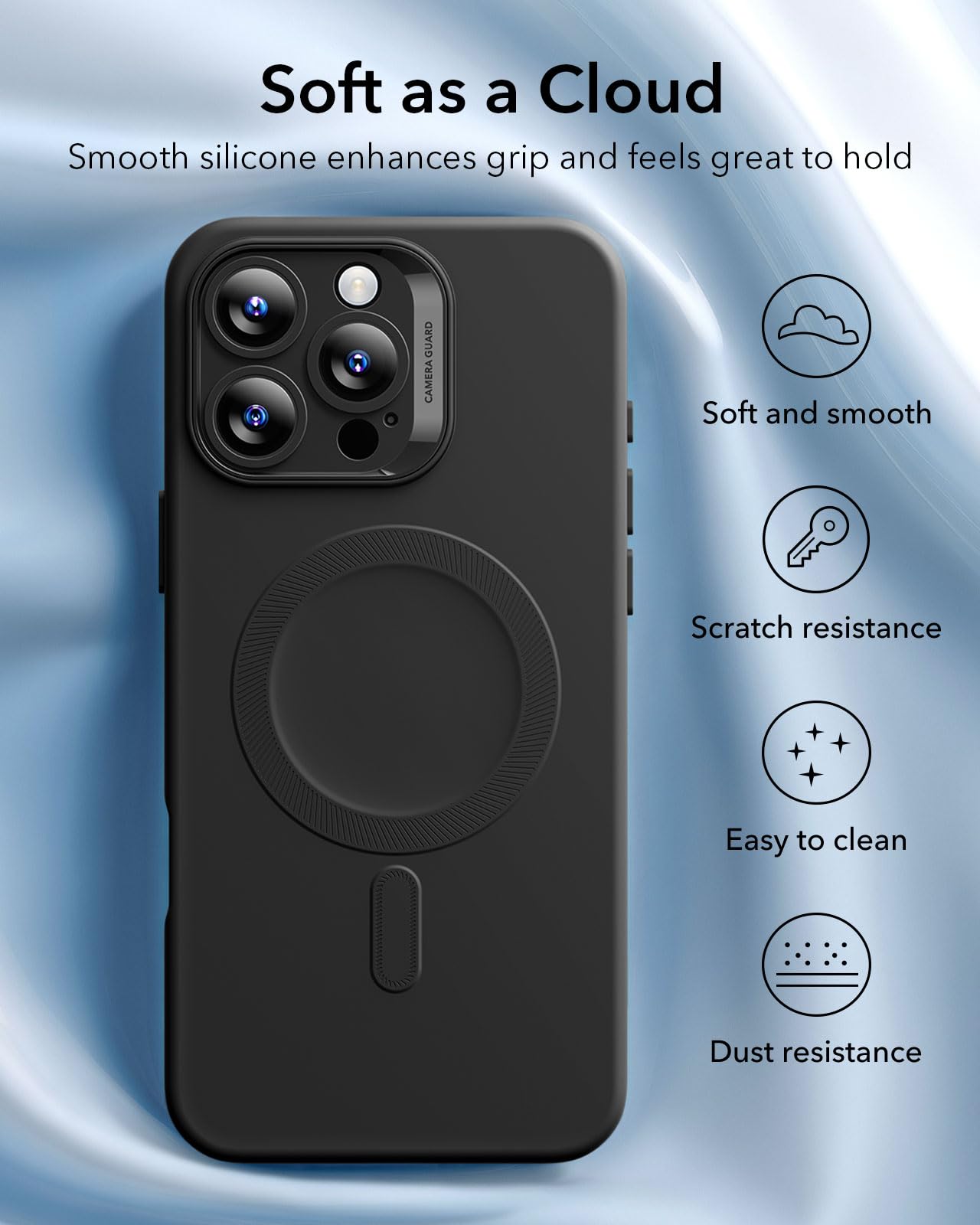 Foto 6 pulgar | Funda Esr Para Iphone 16 Pro Con Magsafe De 6,3 Pulgadas De Silicona Negra - Venta Internacional.
