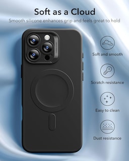 Foto 5 | Funda Esr Para Iphone 16 Pro Con Magsafe De 6,3 Pulgadas De Silicona Negra - Venta Internacional.