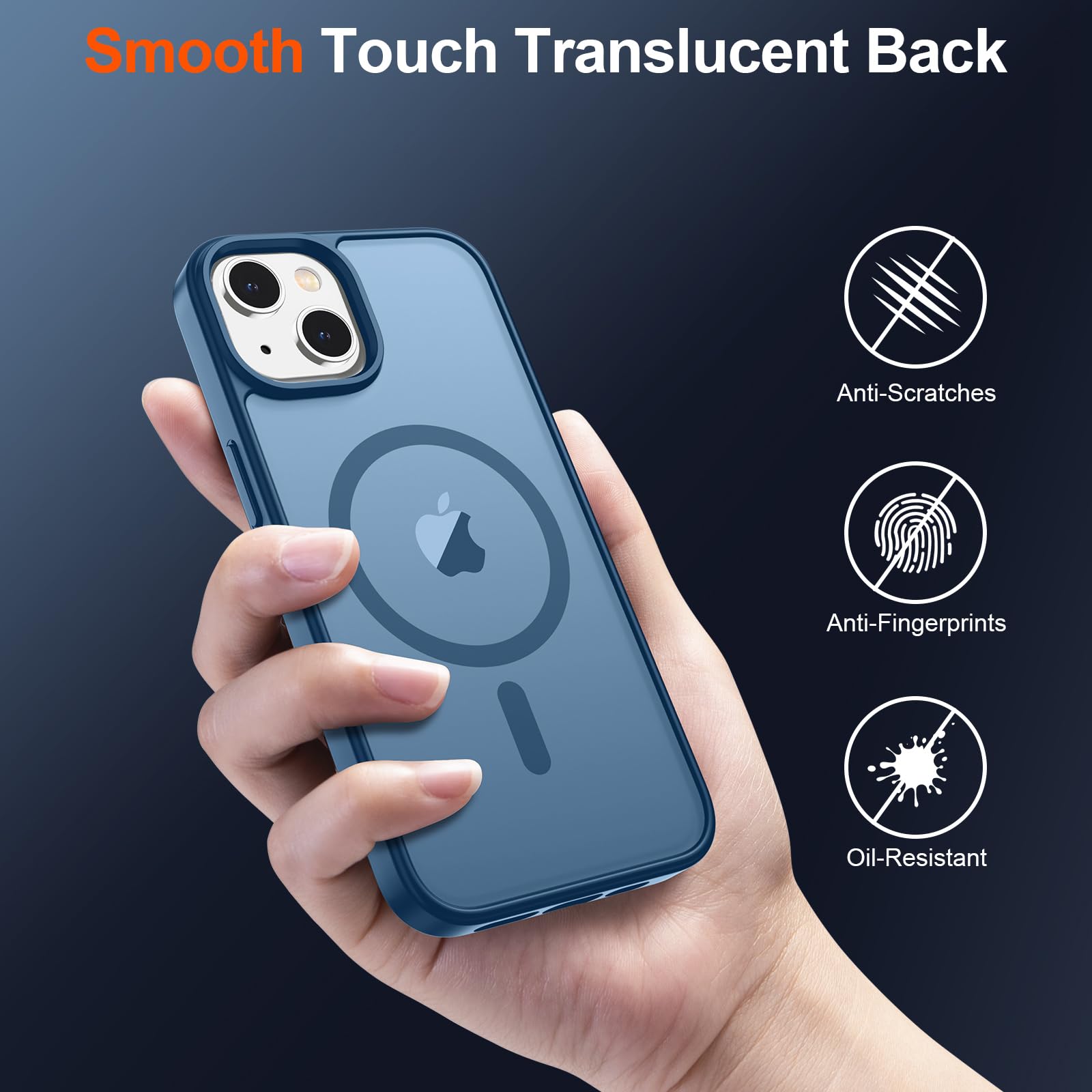Foto 7 pulgar | Funda Magnética Supfine Para Iphone 15 Con Magsafe Deep Blue - Venta Internacional.