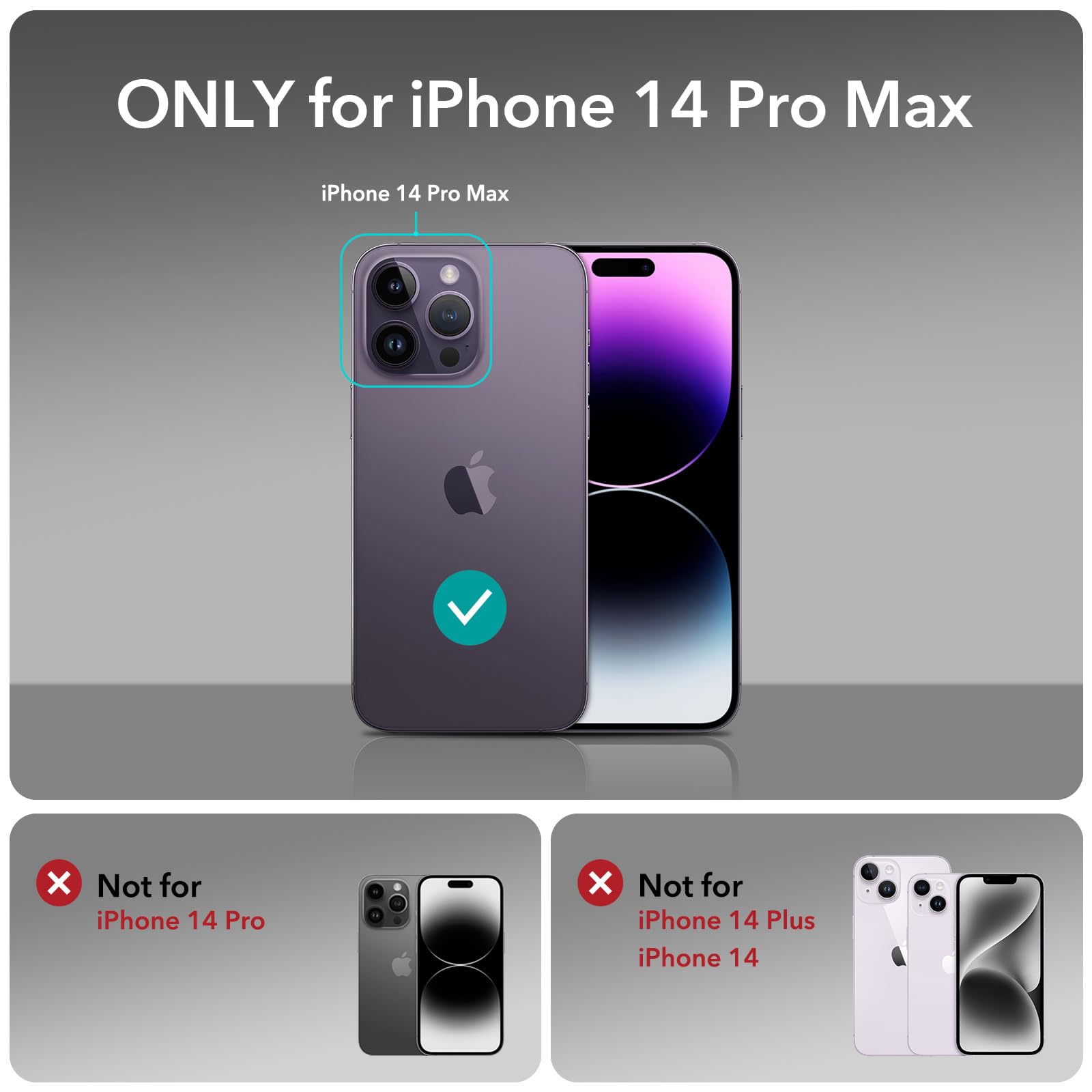 Foto 3 pulgar | Funda De Teléfono Esr Para Iphone 14 Pro Max Con Magsafe Clear Purple - Venta Internacional.