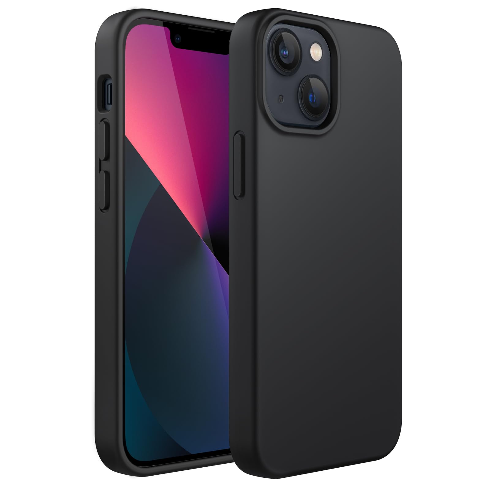 Foto 2 pulgar | Funda Jetech Silicone Para Iphone 13 De 6.1 Pulgadas, Color Negro - Venta Internacional.